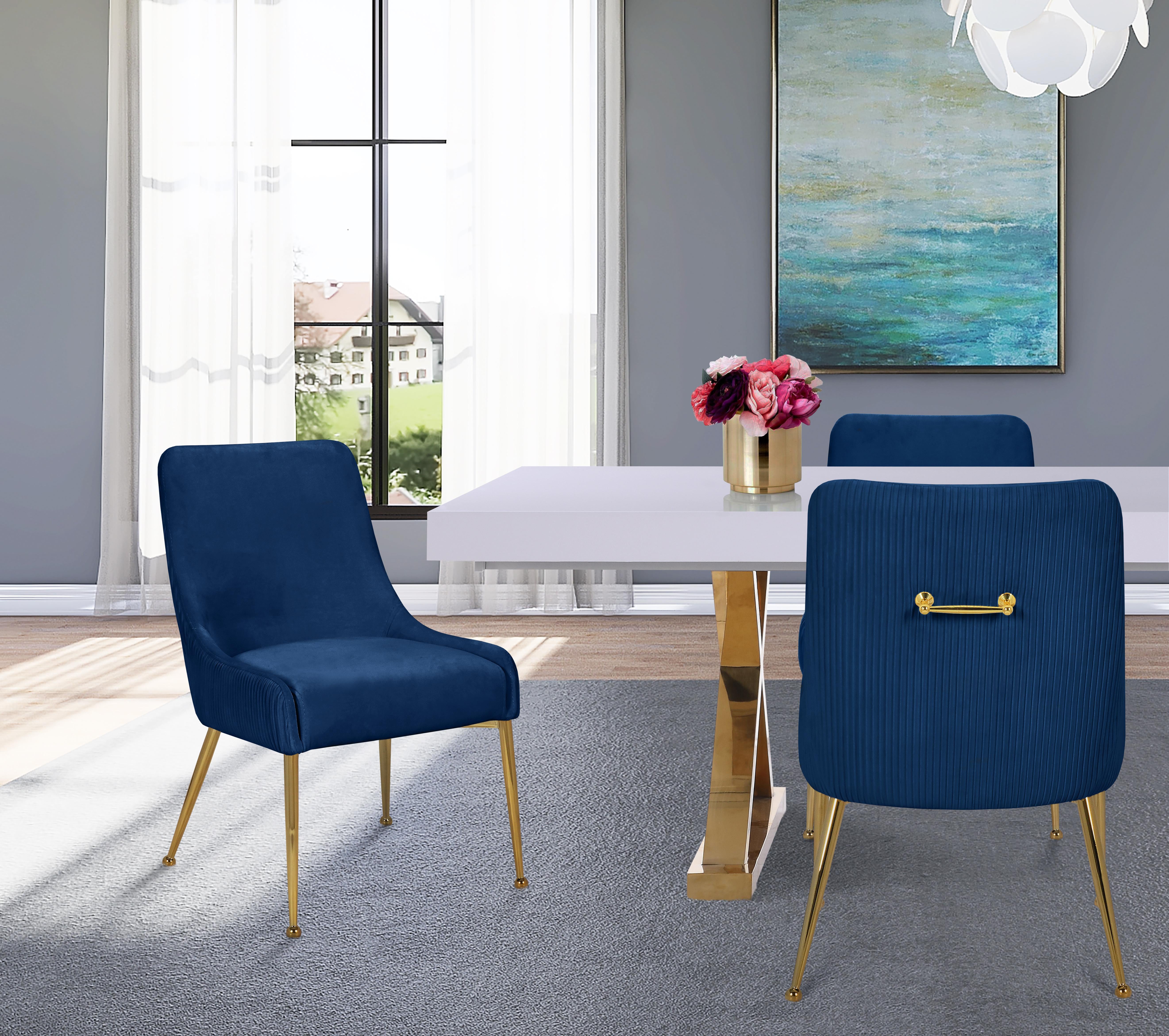 Ace Navy Velvet Dining Chair - Luxury Home Furniture (MI)