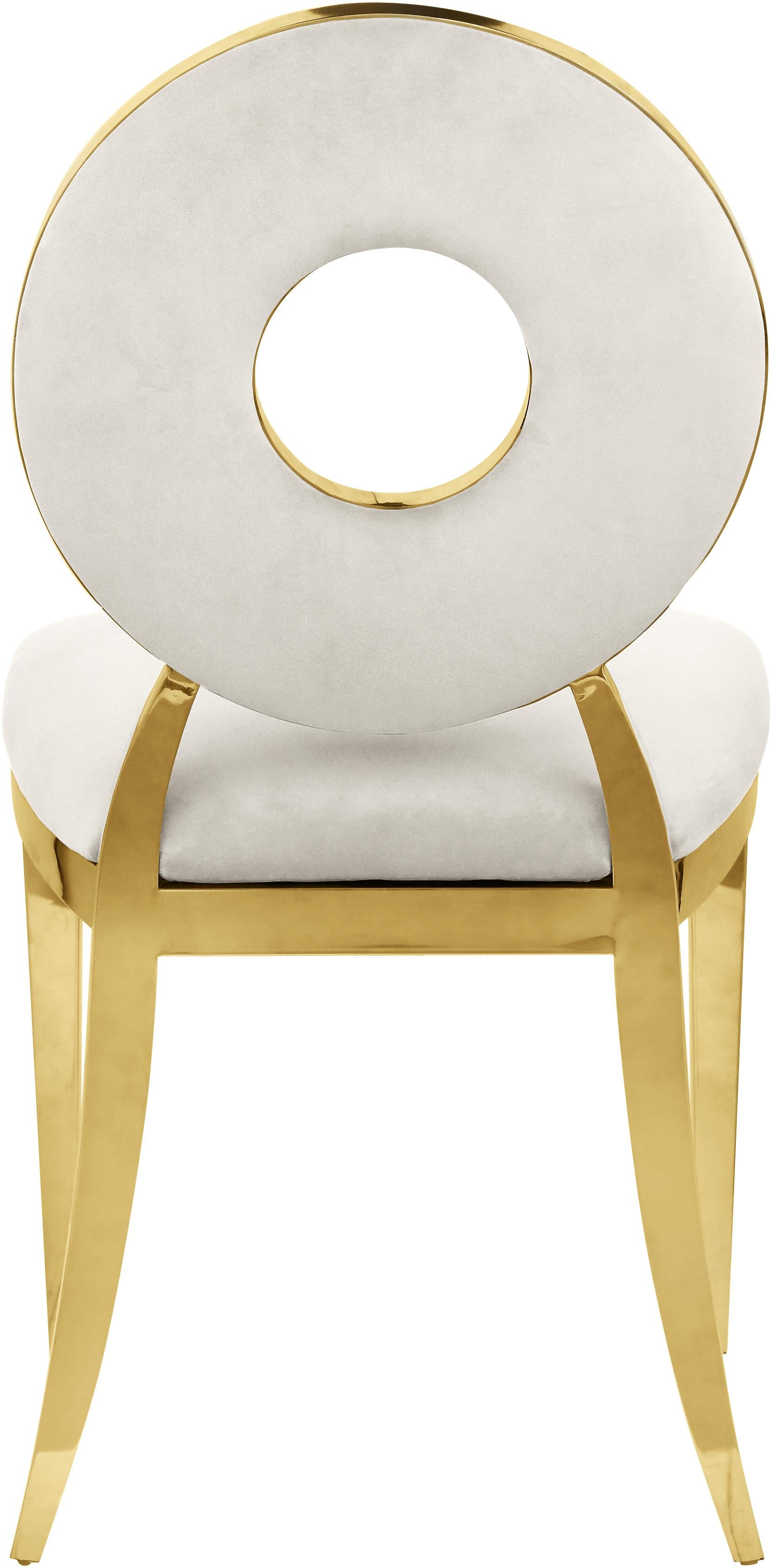 Carousel Cream Velvet Dining Chair