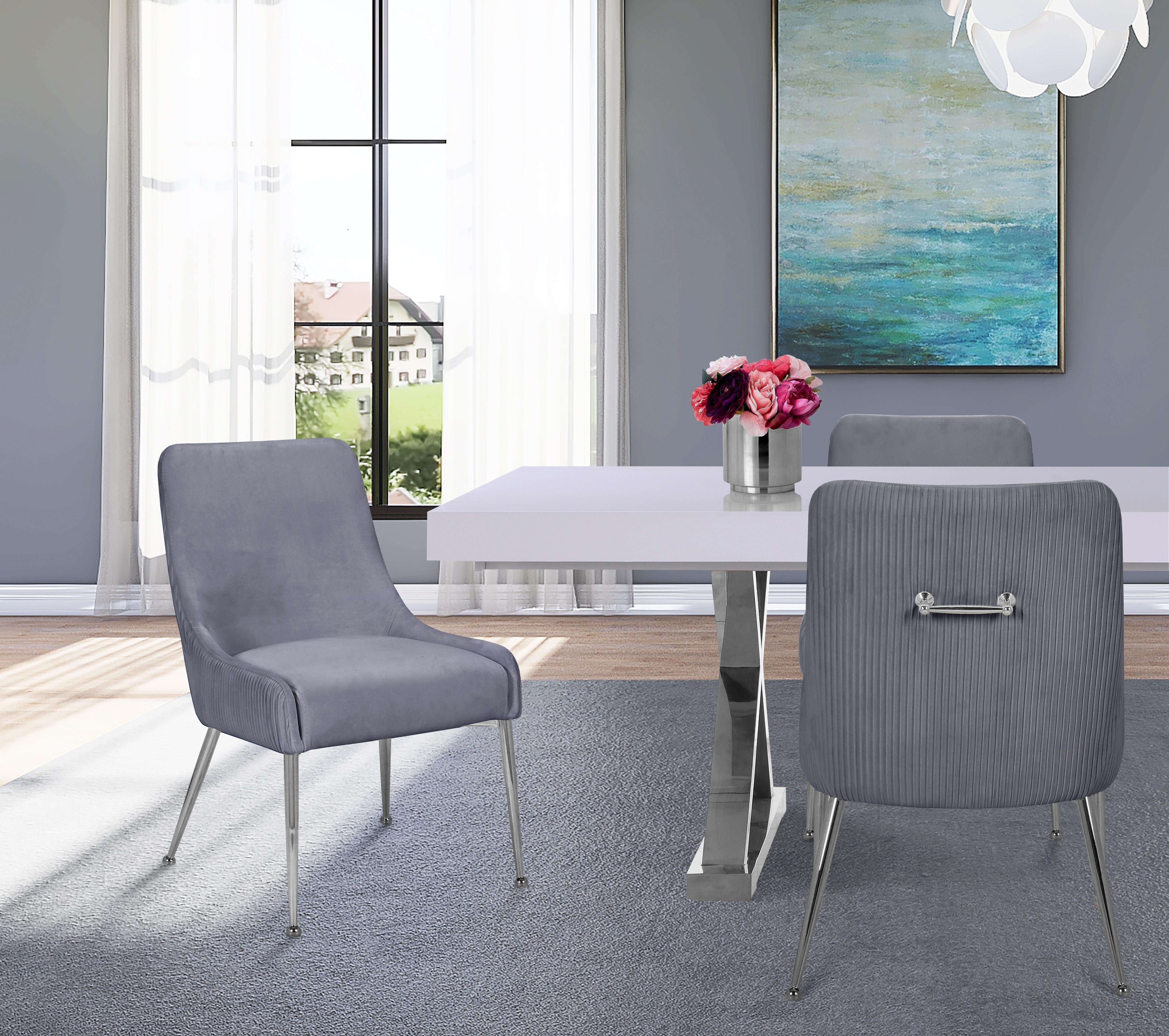 Ace Grey Velvet Dining Chair - Luxury Home Furniture (MI)