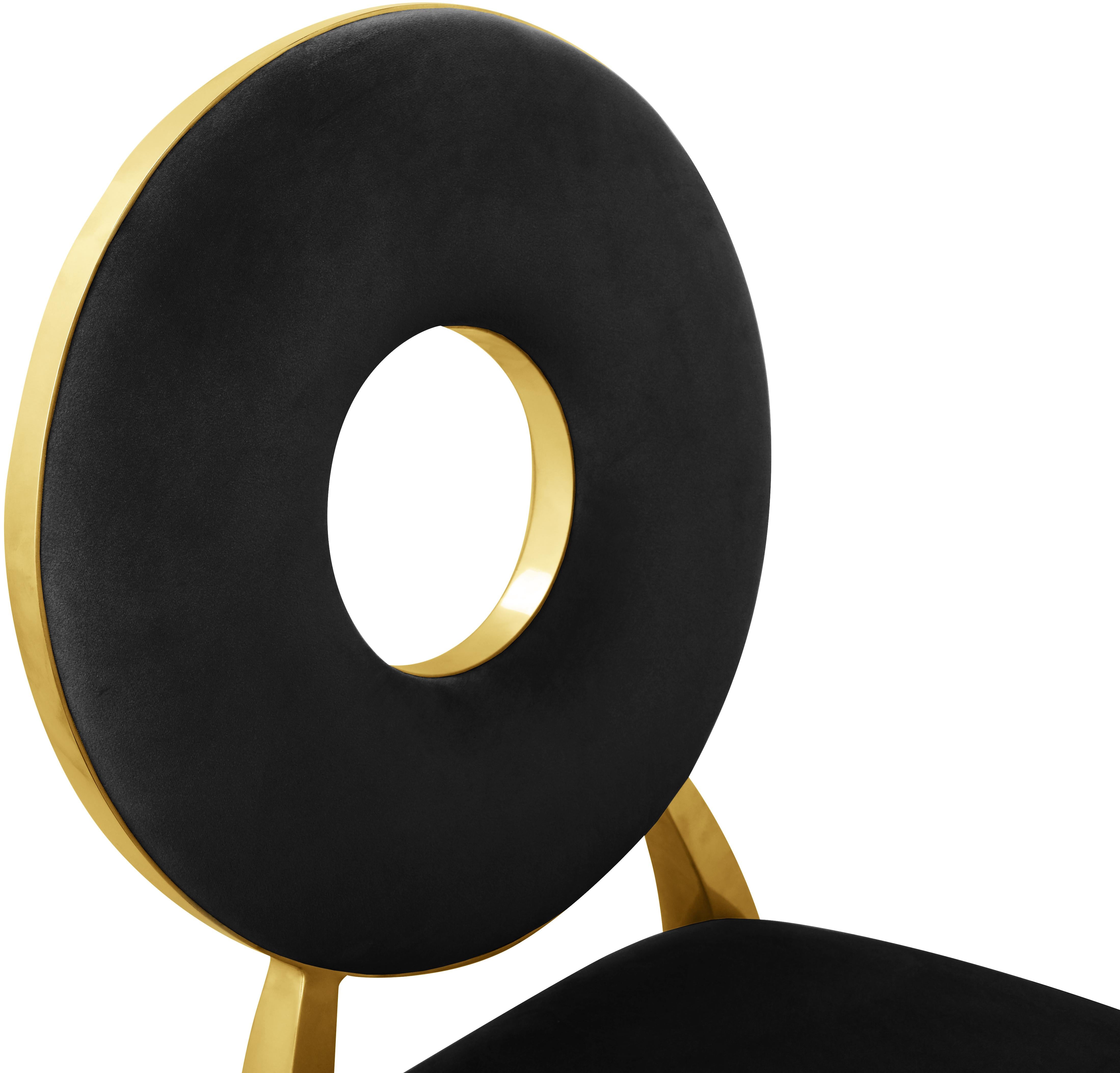 Carousel Black Velvet Dining Chair - Luxury Home Furniture (MI)