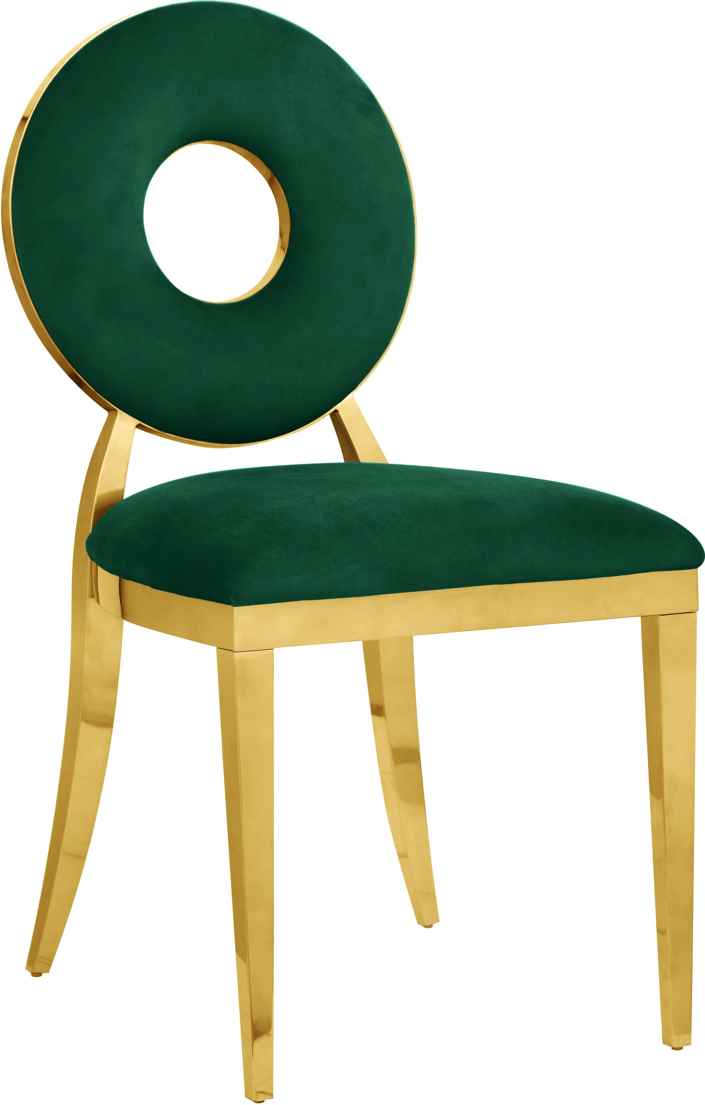 Carousel Green Velvet Dining Chair - Luxury Home Furniture (MI)