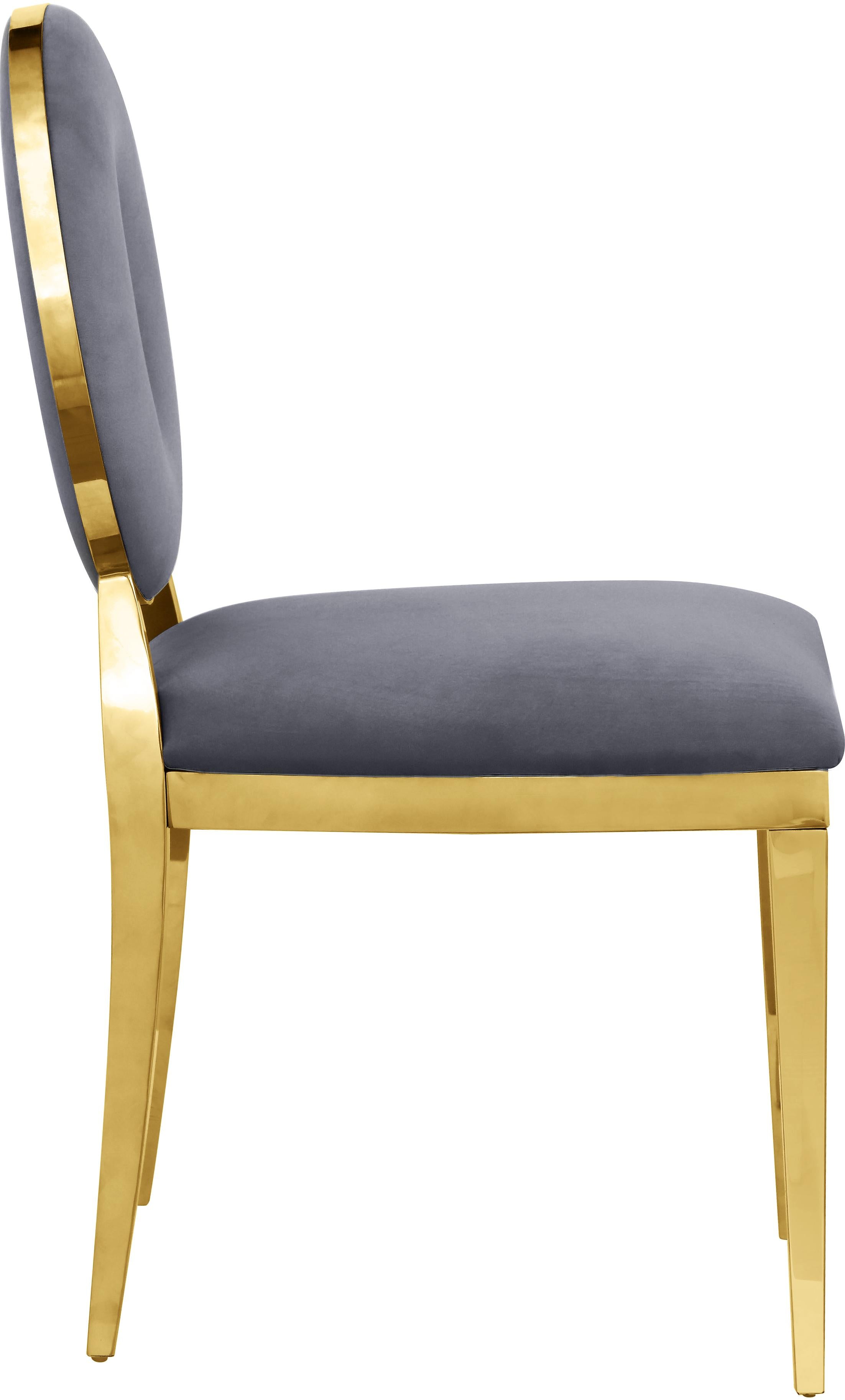 Carousel Grey Velvet Dining Chair - Luxury Home Furniture (MI)