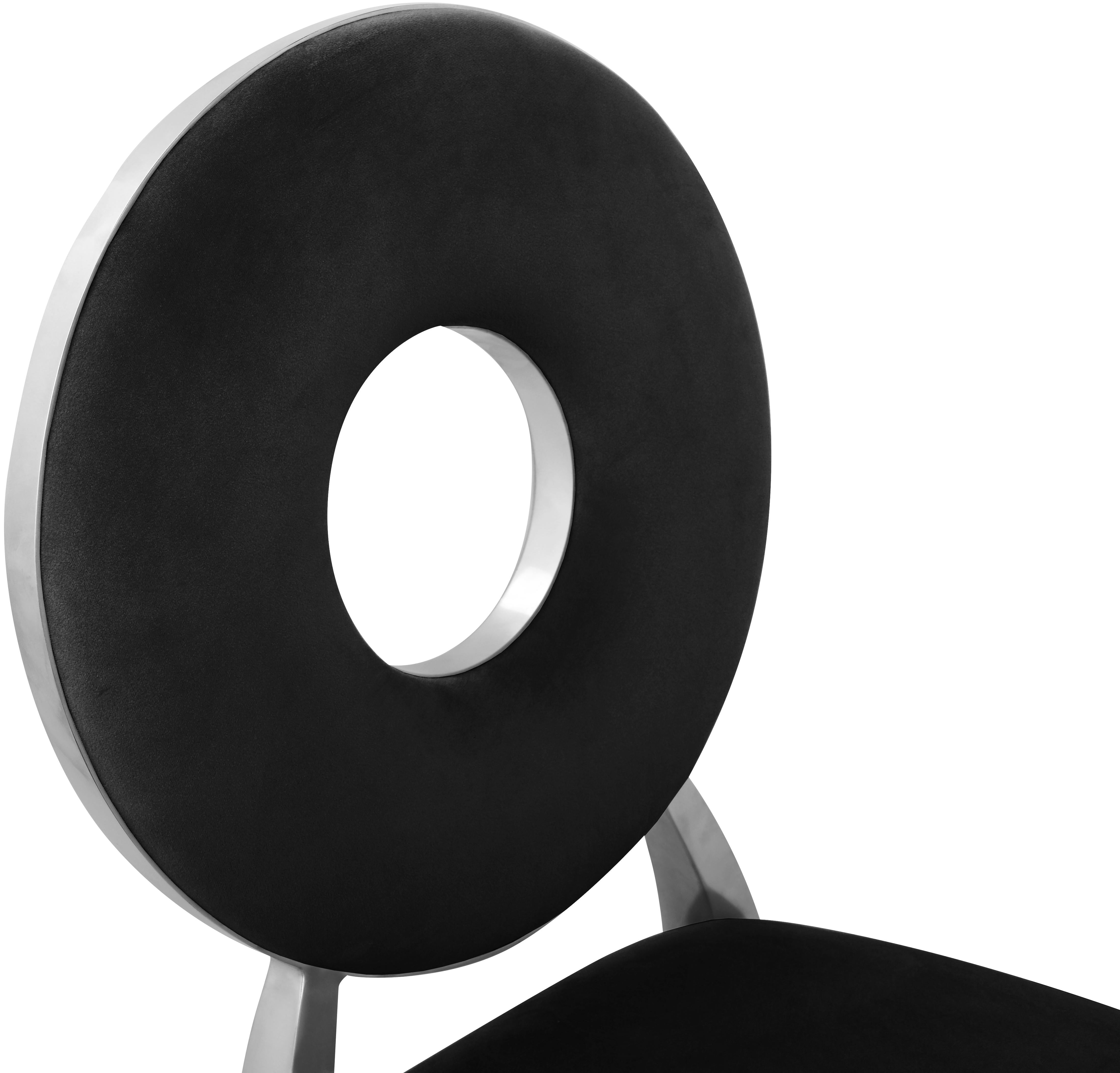 Carousel Black Velvet Dining Chair - Luxury Home Furniture (MI)
