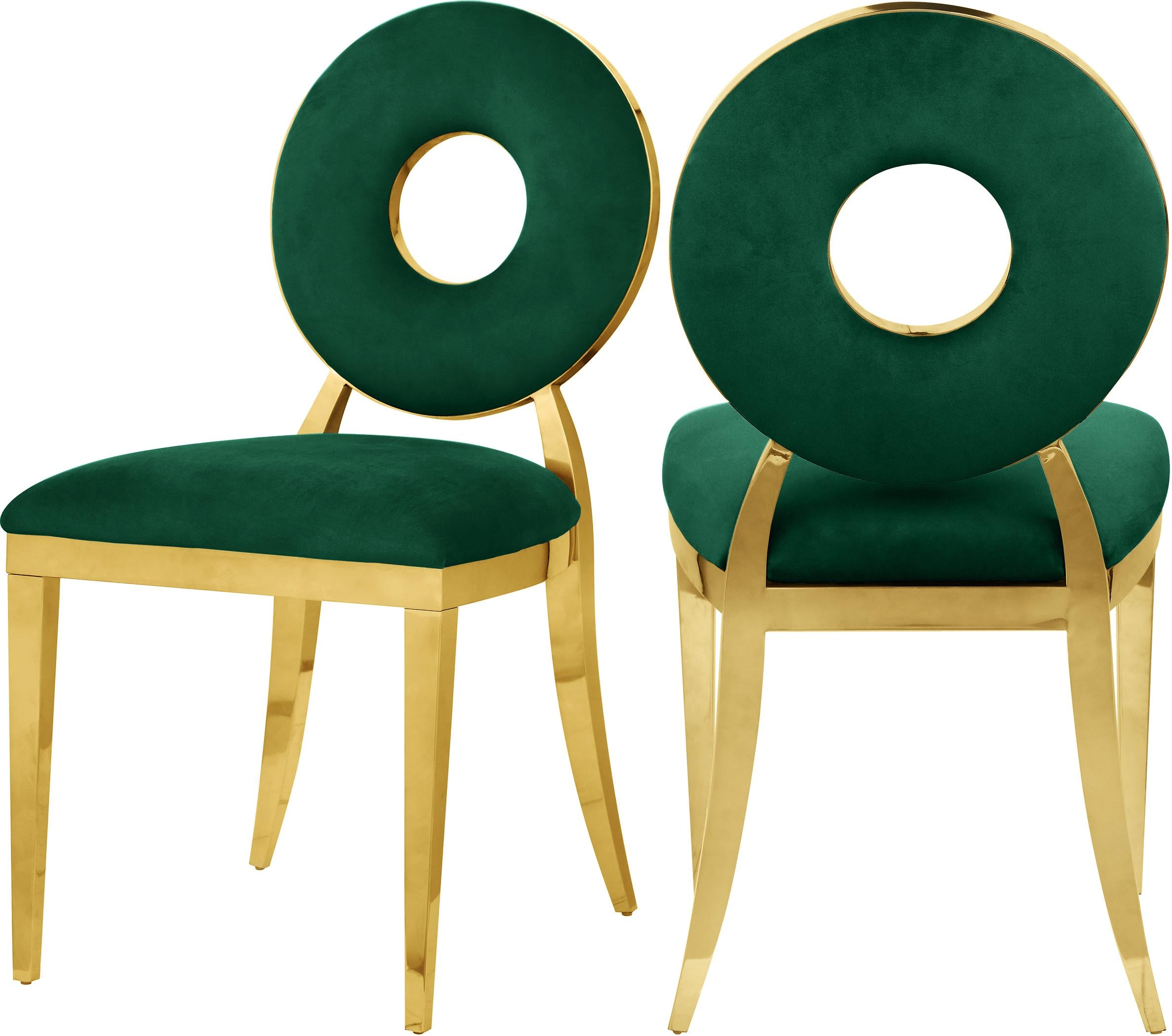 Carousel Green Velvet Dining Chair - Luxury Home Furniture (MI)