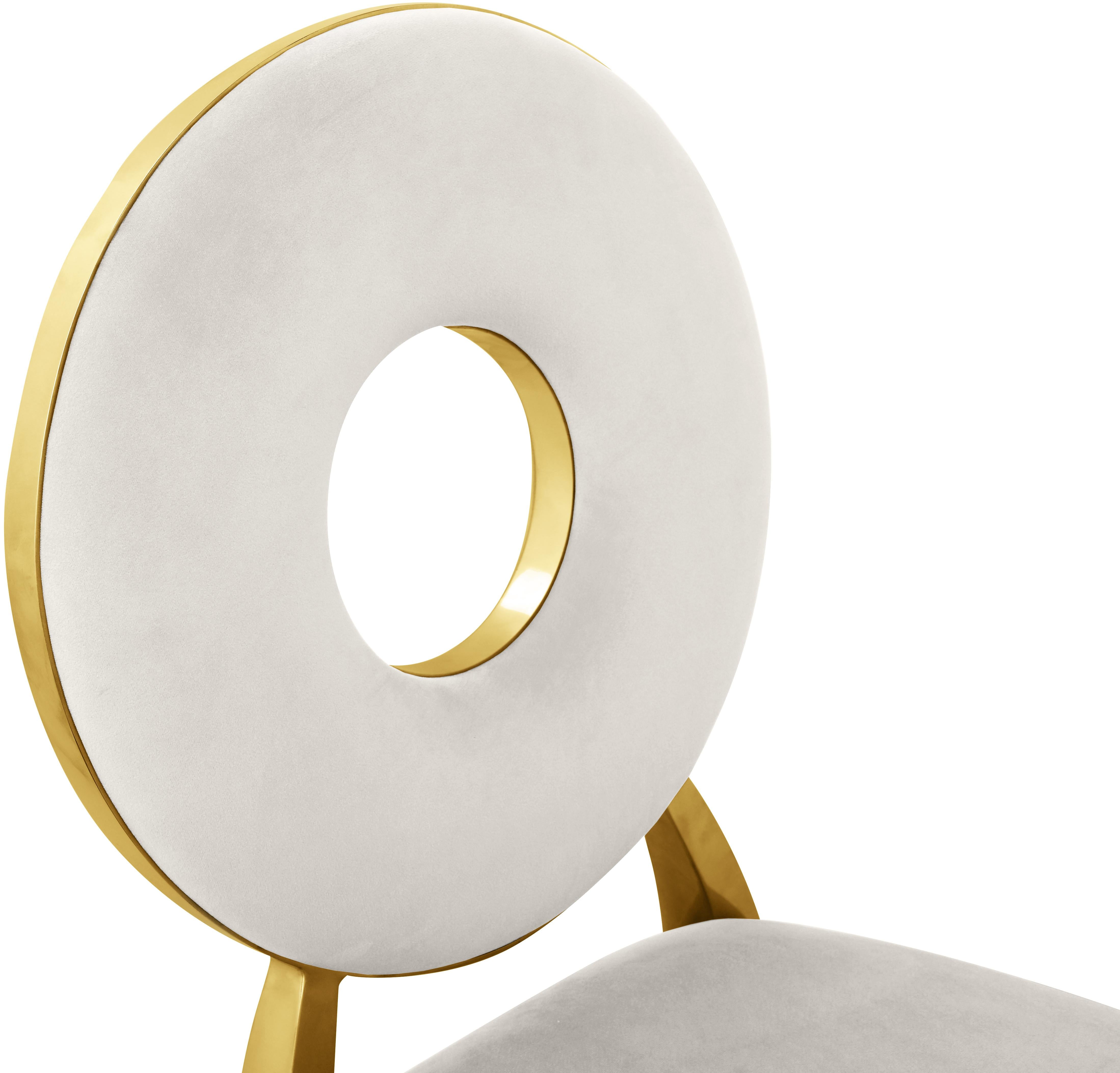 Carousel Cream Velvet Dining Chair - Luxury Home Furniture (MI)