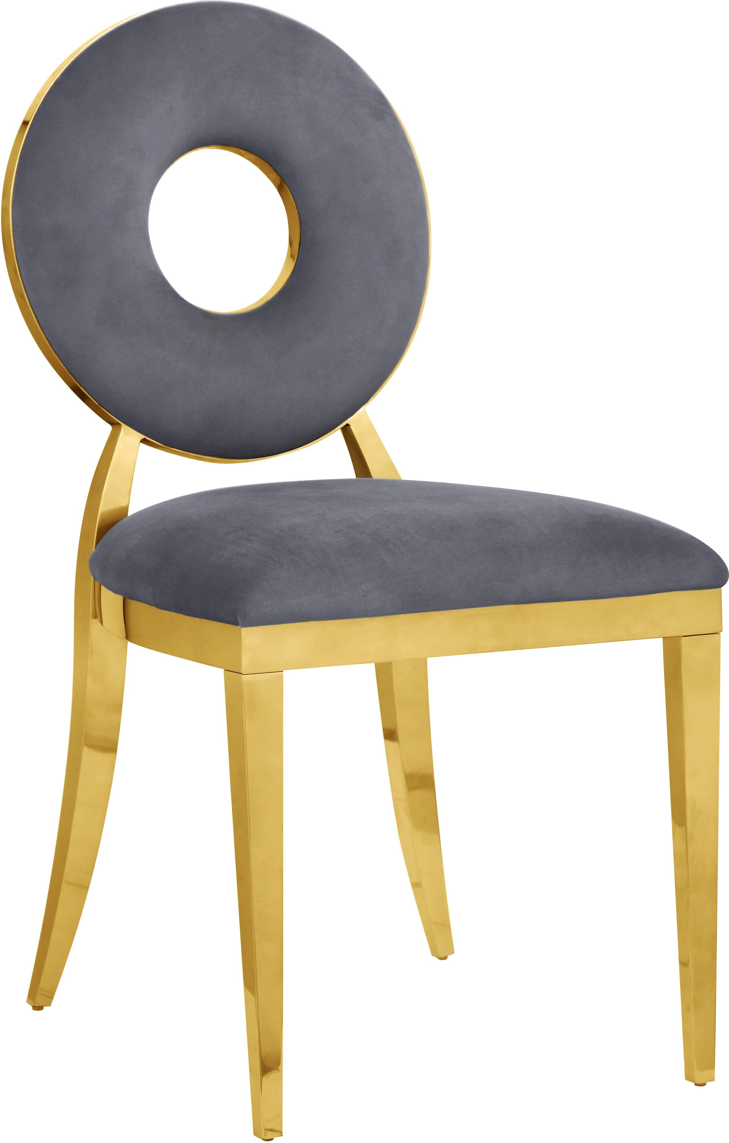 Carousel Grey Velvet Dining Chair - Luxury Home Furniture (MI)