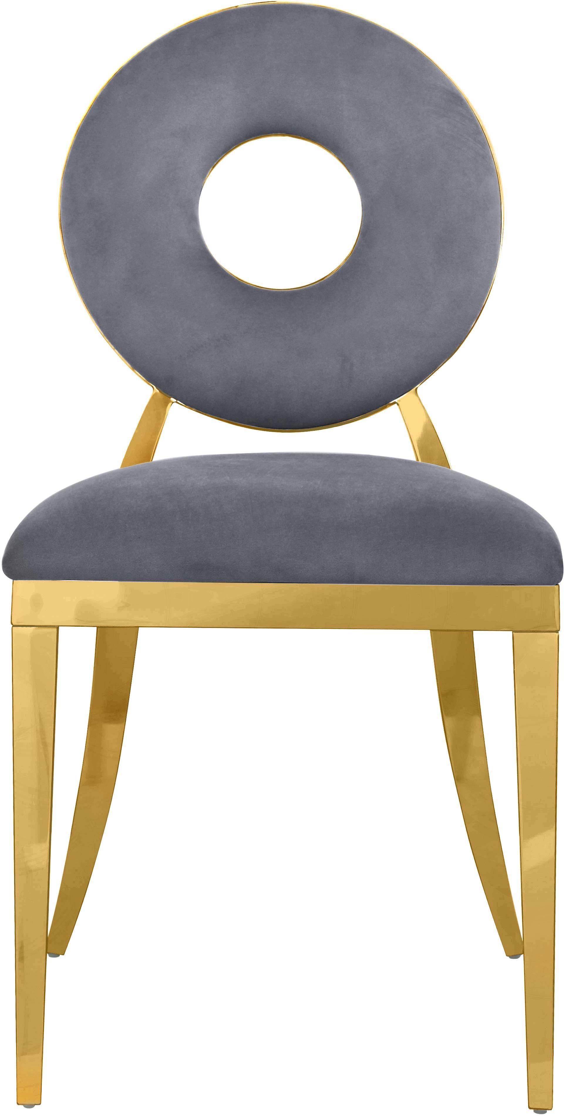 Carousel Grey Velvet Dining Chair - Luxury Home Furniture (MI)