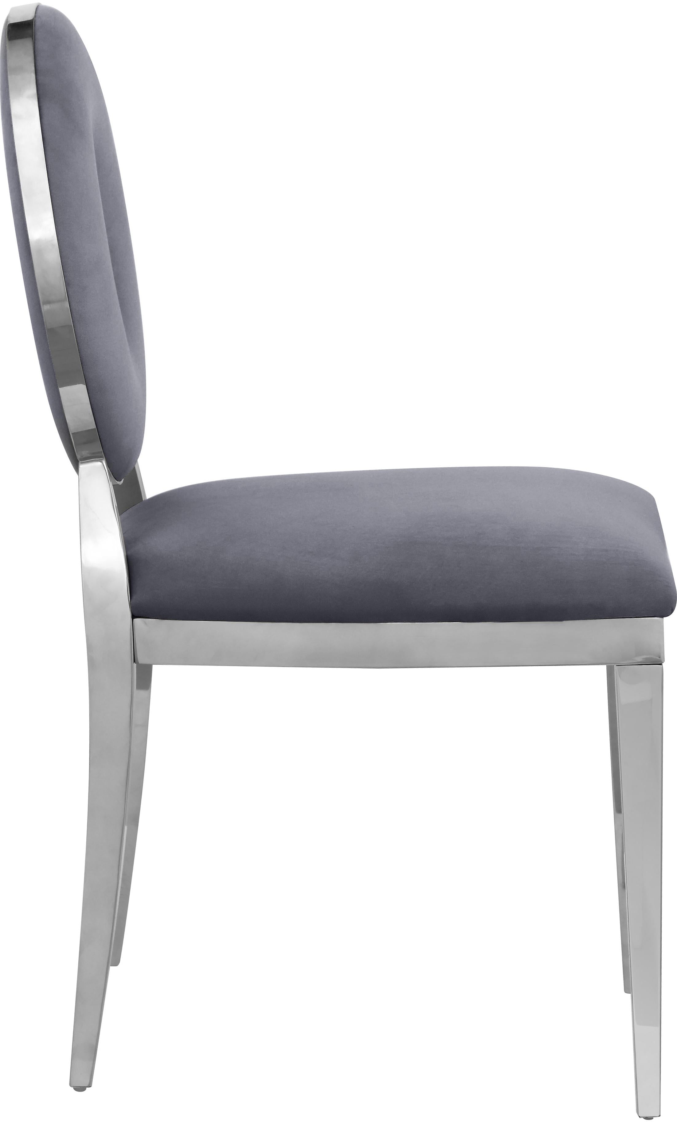 Carousel Grey Velvet Dining Chair - Luxury Home Furniture (MI)