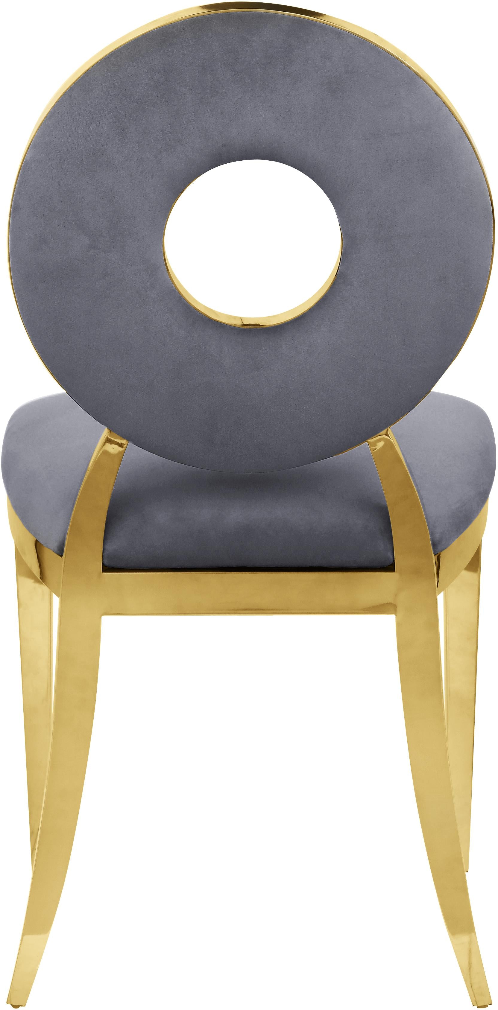 Carousel Grey Velvet Dining Chair - Luxury Home Furniture (MI)