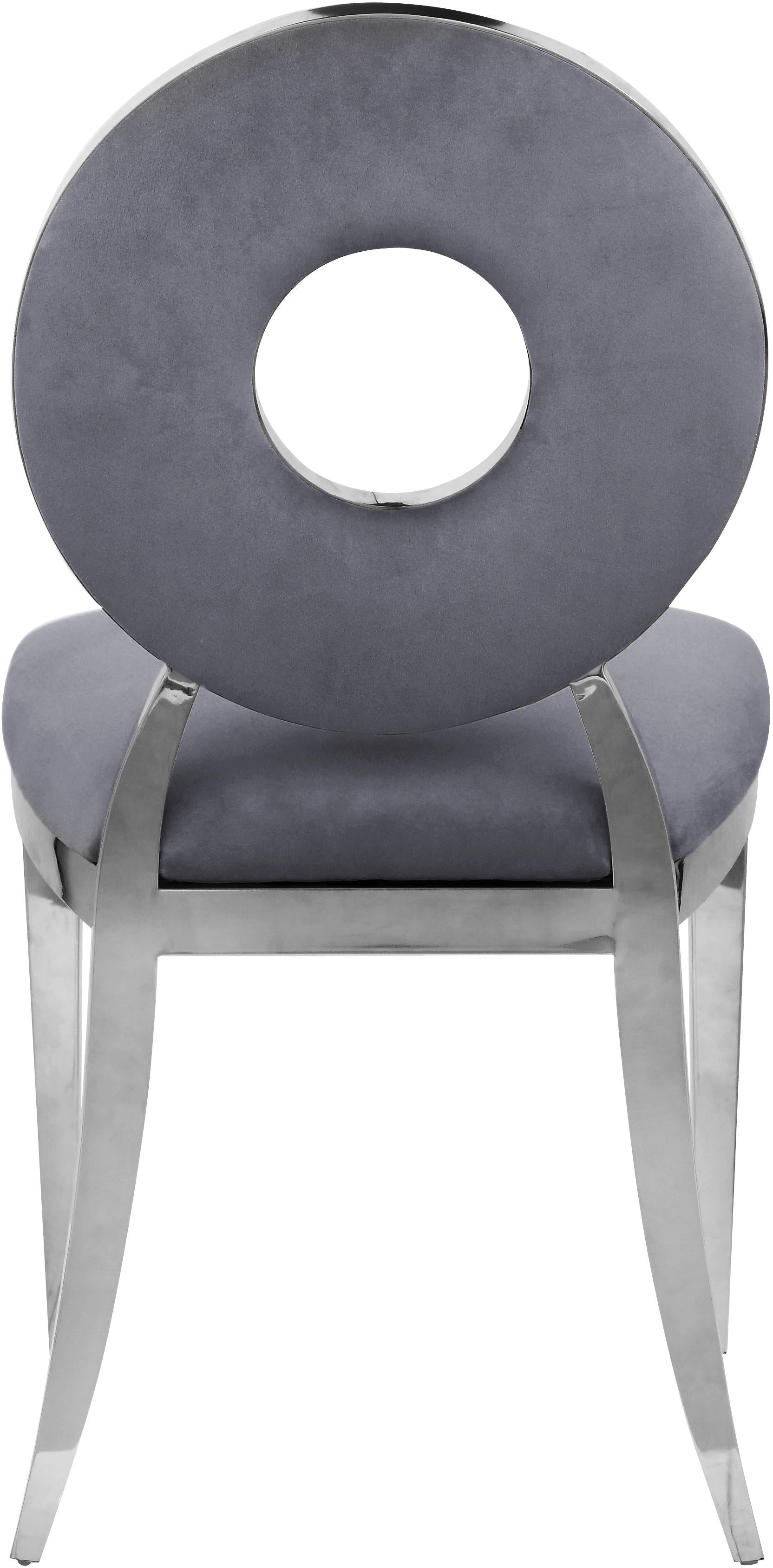 Carousel Grey Velvet Dining Chair - Luxury Home Furniture (MI)