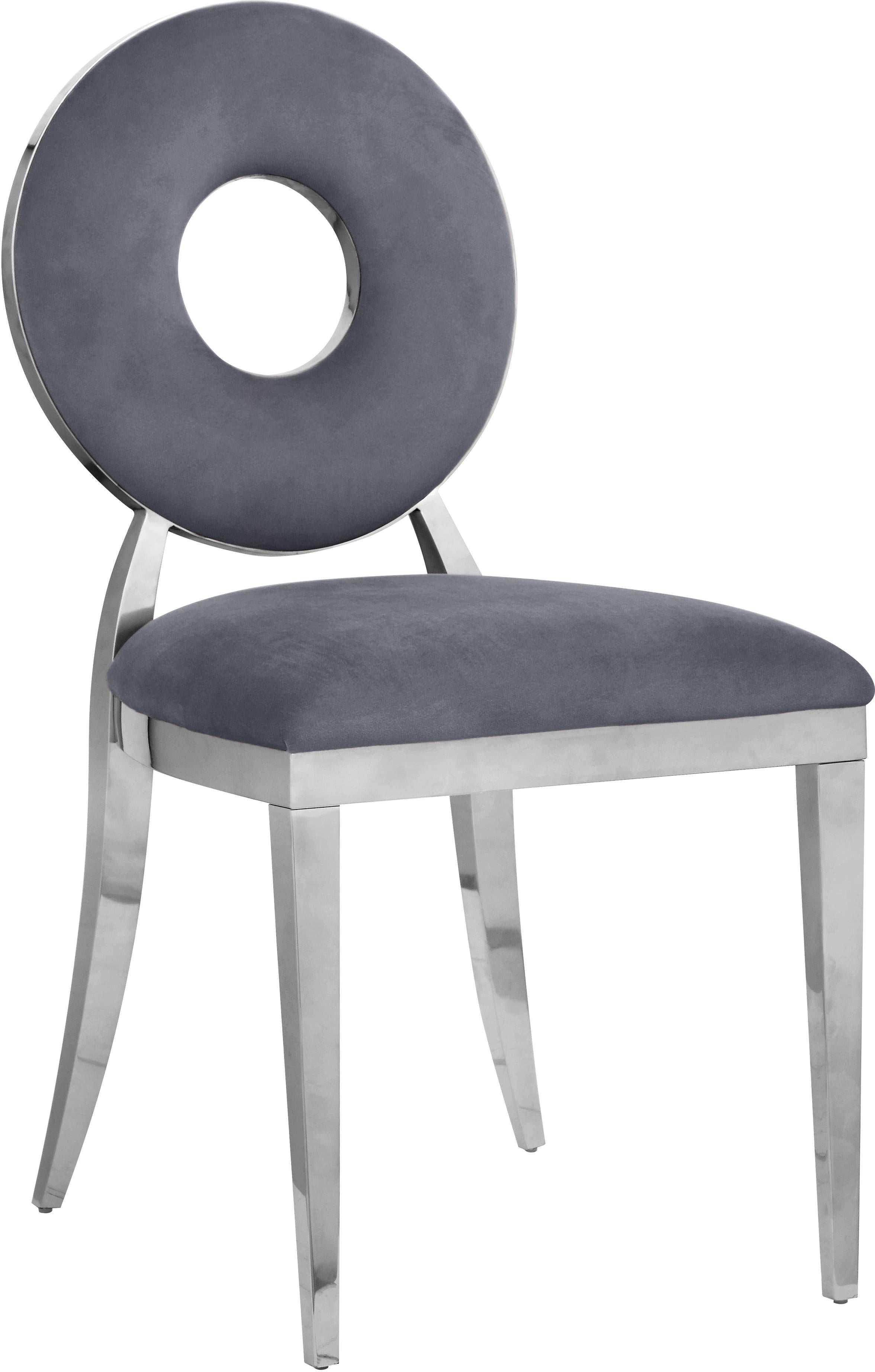 Carousel Grey Velvet Dining Chair - Luxury Home Furniture (MI)