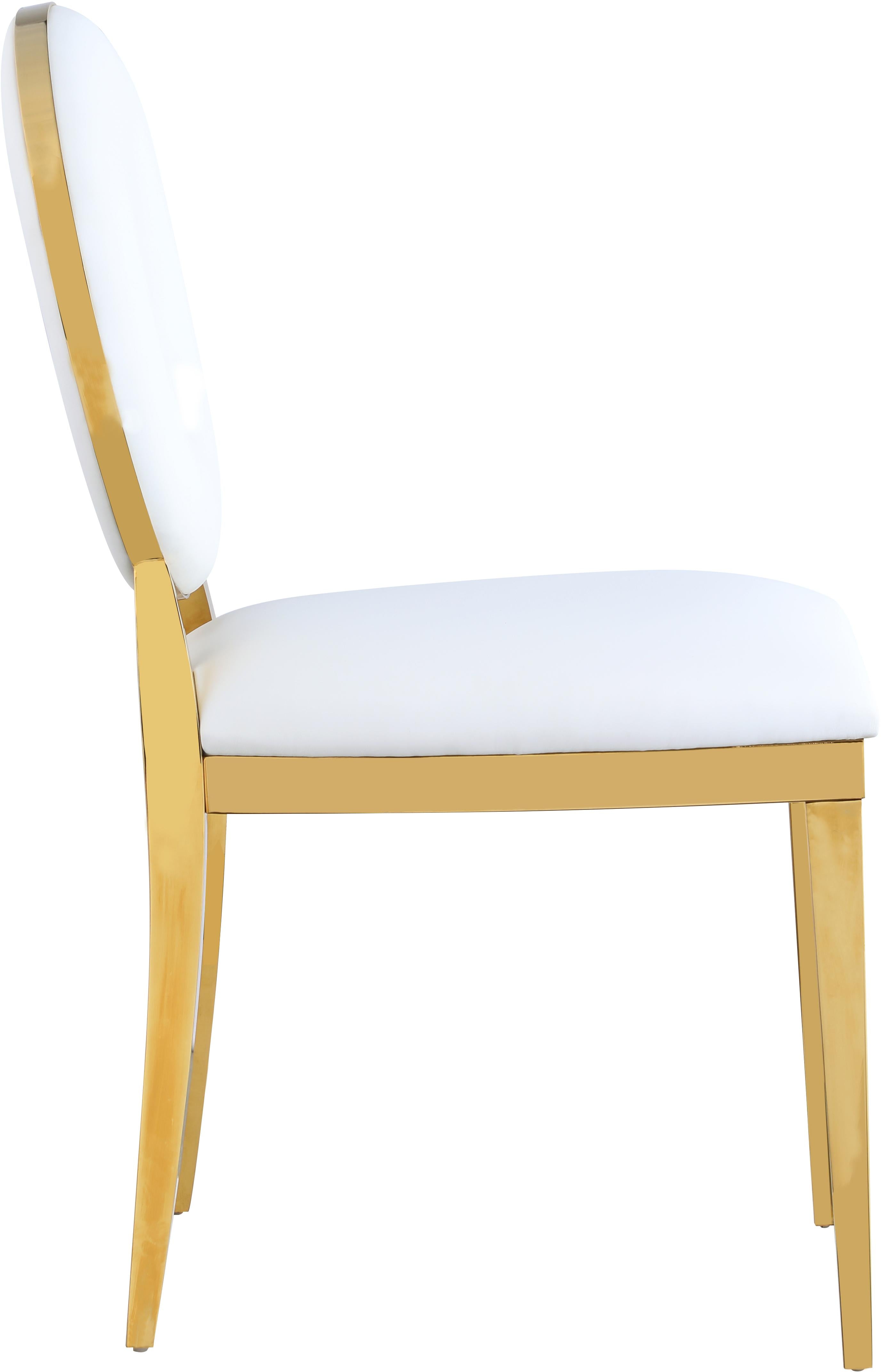 Carousel White Faux Leather Dining Chair - Luxury Home Furniture (MI)