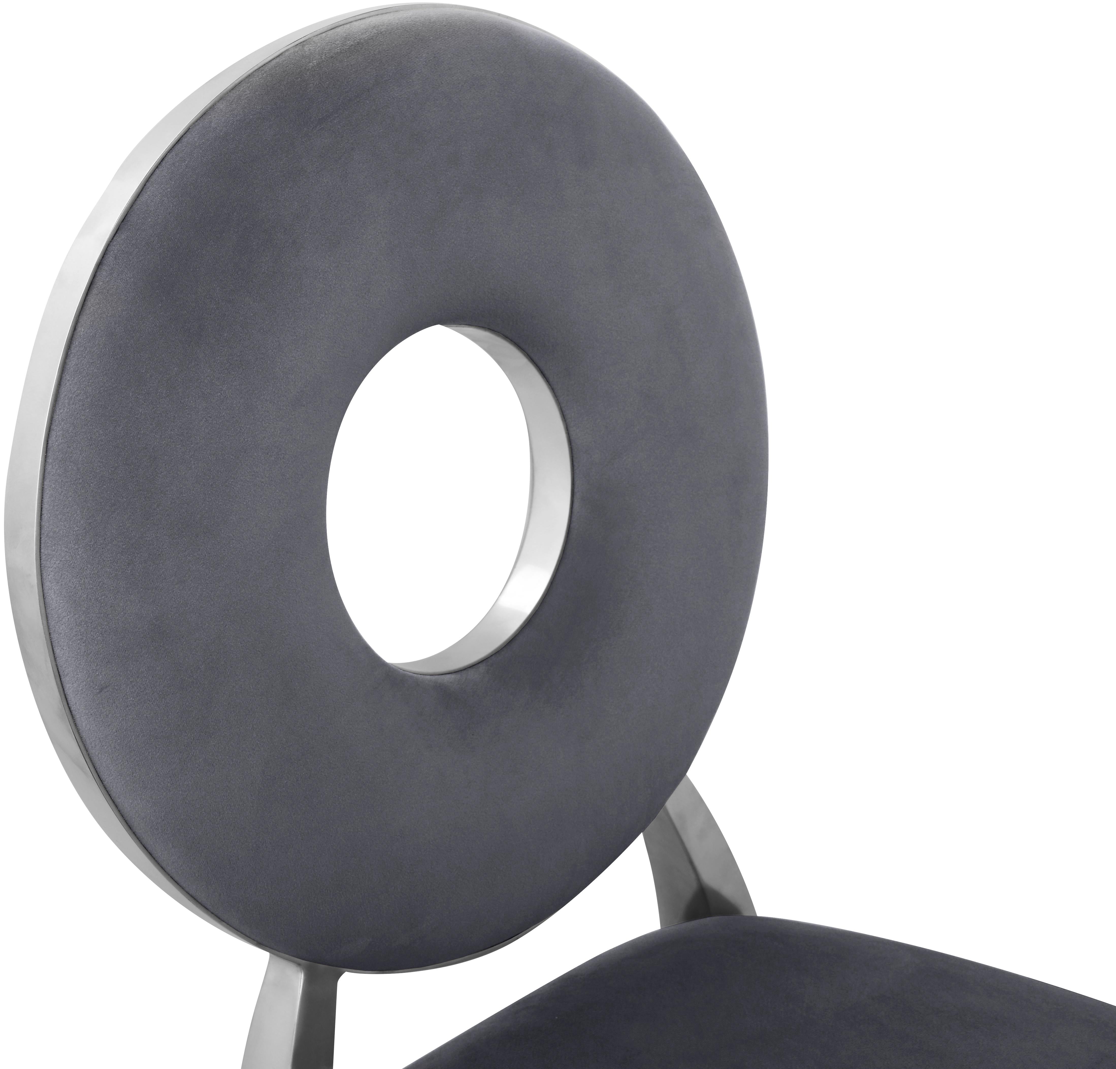 Carousel Grey Velvet Dining Chair - Luxury Home Furniture (MI)