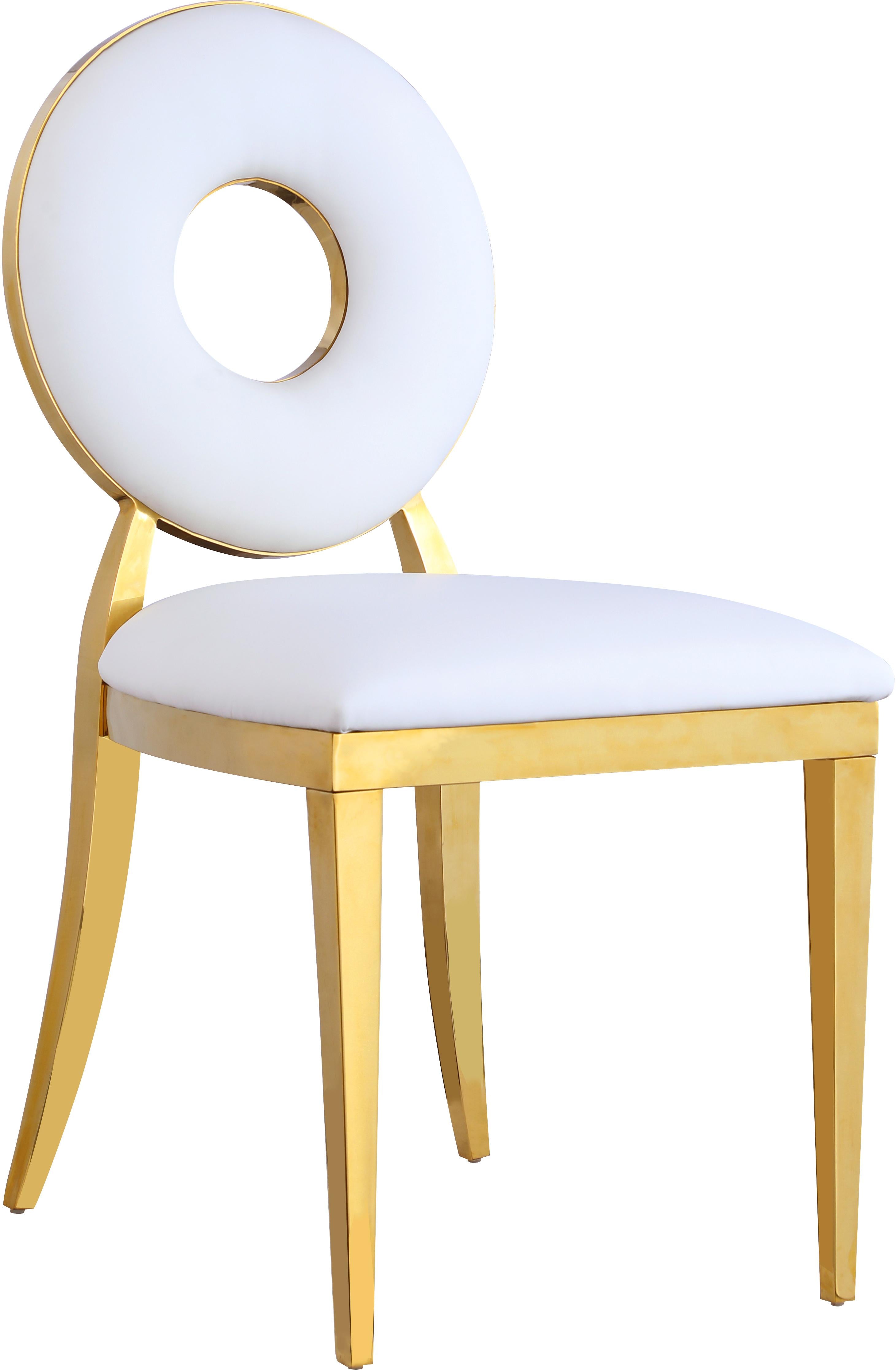 Carousel White Faux Leather Dining Chair - Luxury Home Furniture (MI)