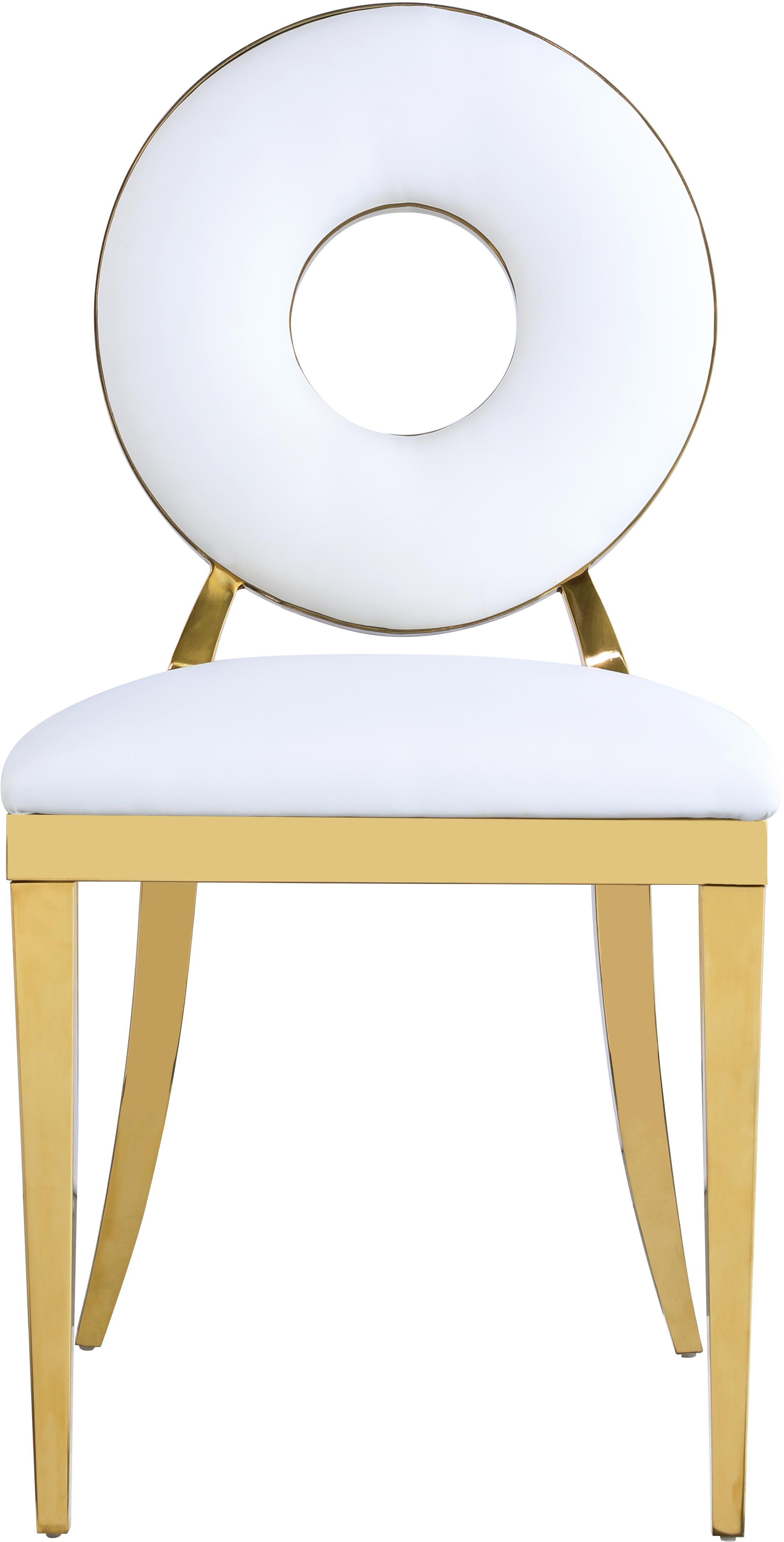 Carousel White Faux Leather Dining Chair - Luxury Home Furniture (MI)