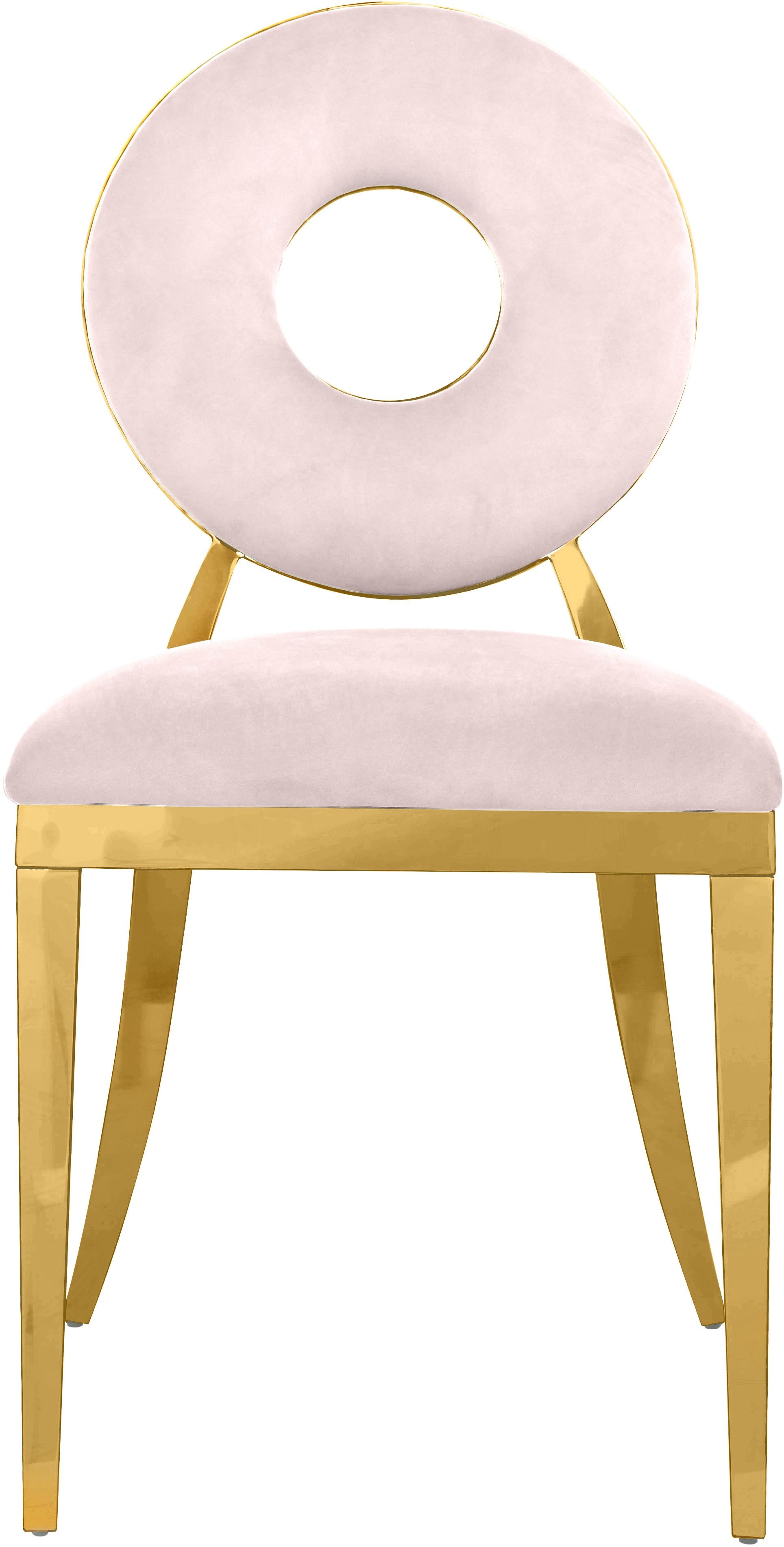 Carousel Pink Velvet Dining Chair - Luxury Home Furniture (MI)