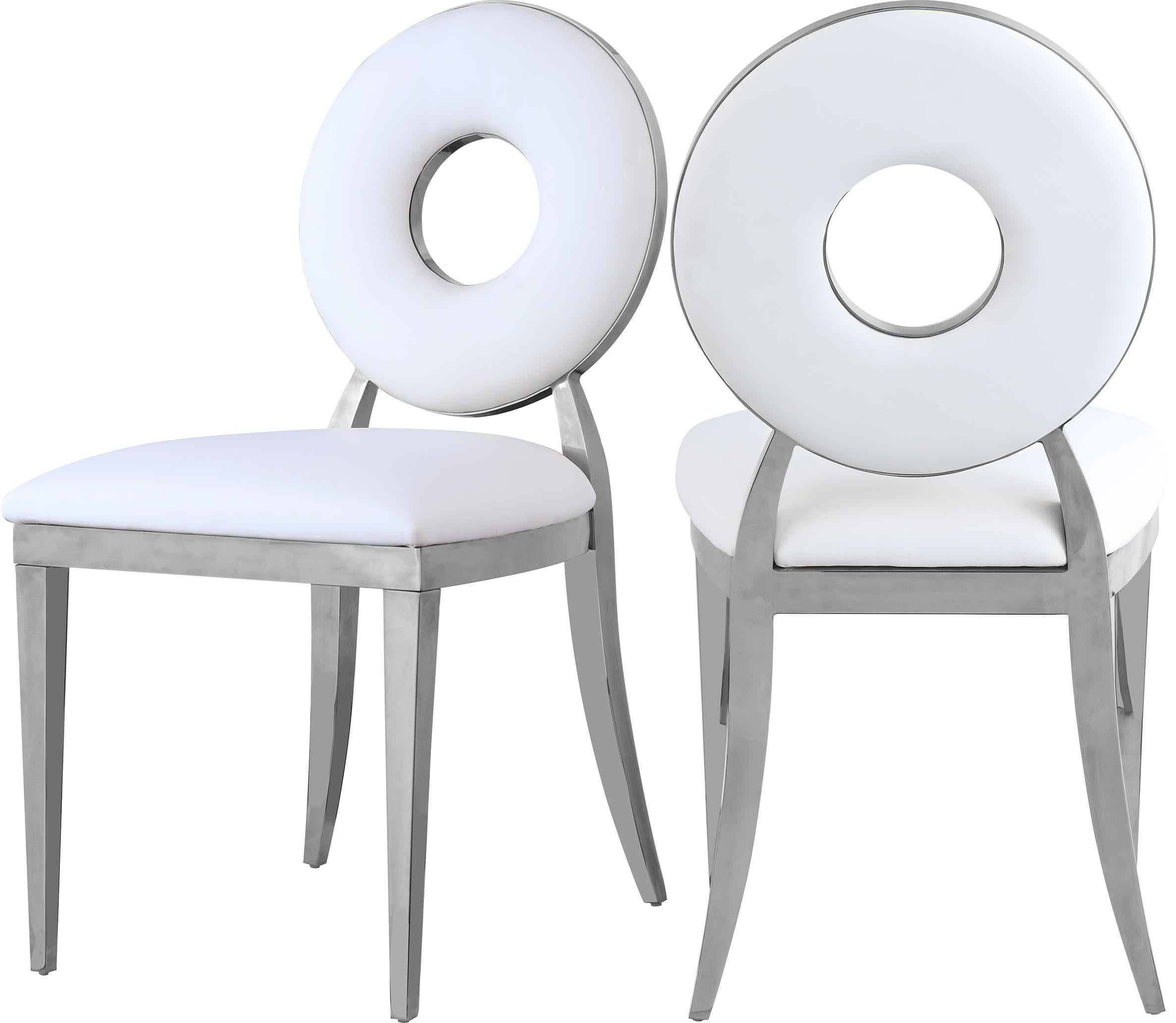 Carousel White Faux Leather Dining Chair - Luxury Home Furniture (MI)