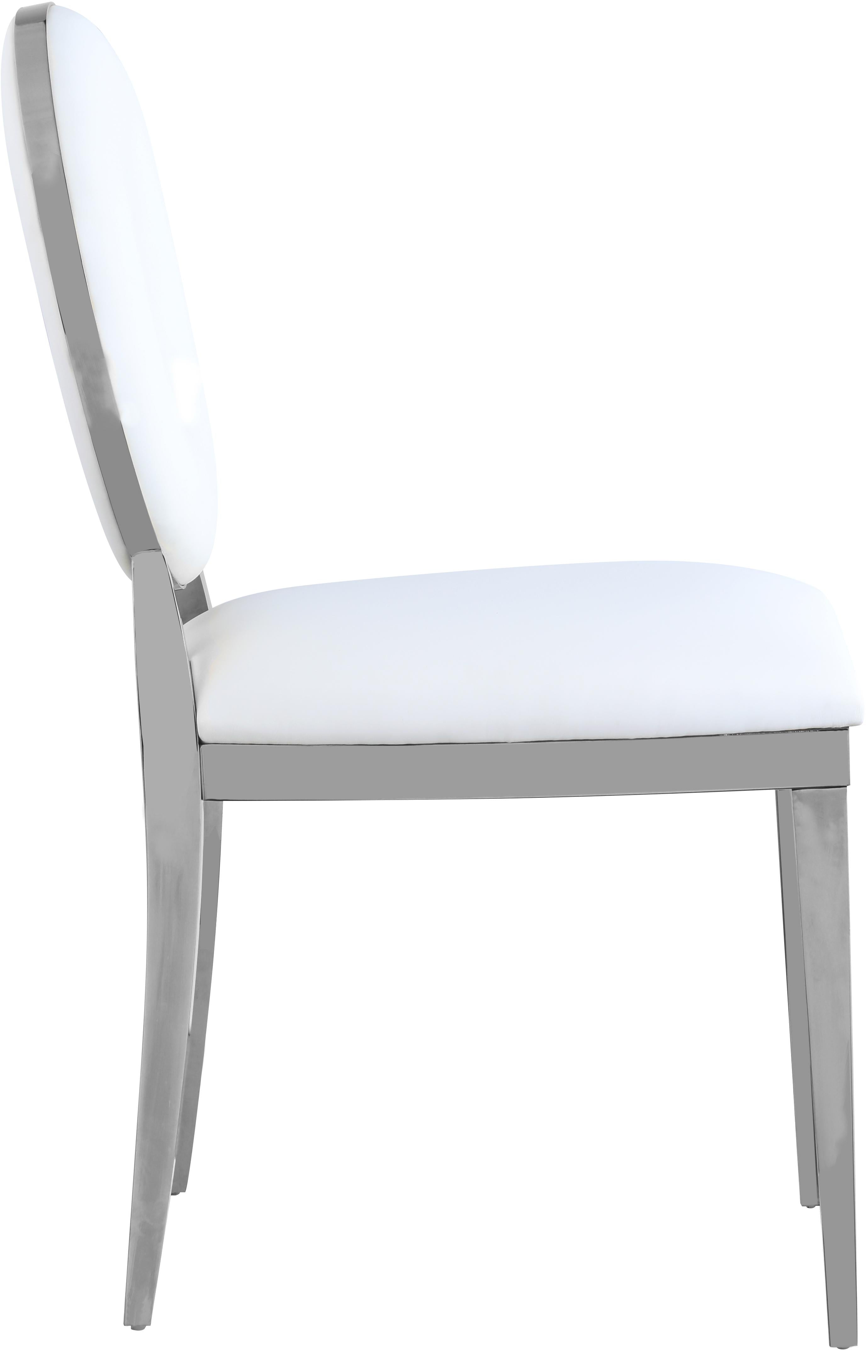 Carousel White Faux Leather Dining Chair - Luxury Home Furniture (MI)