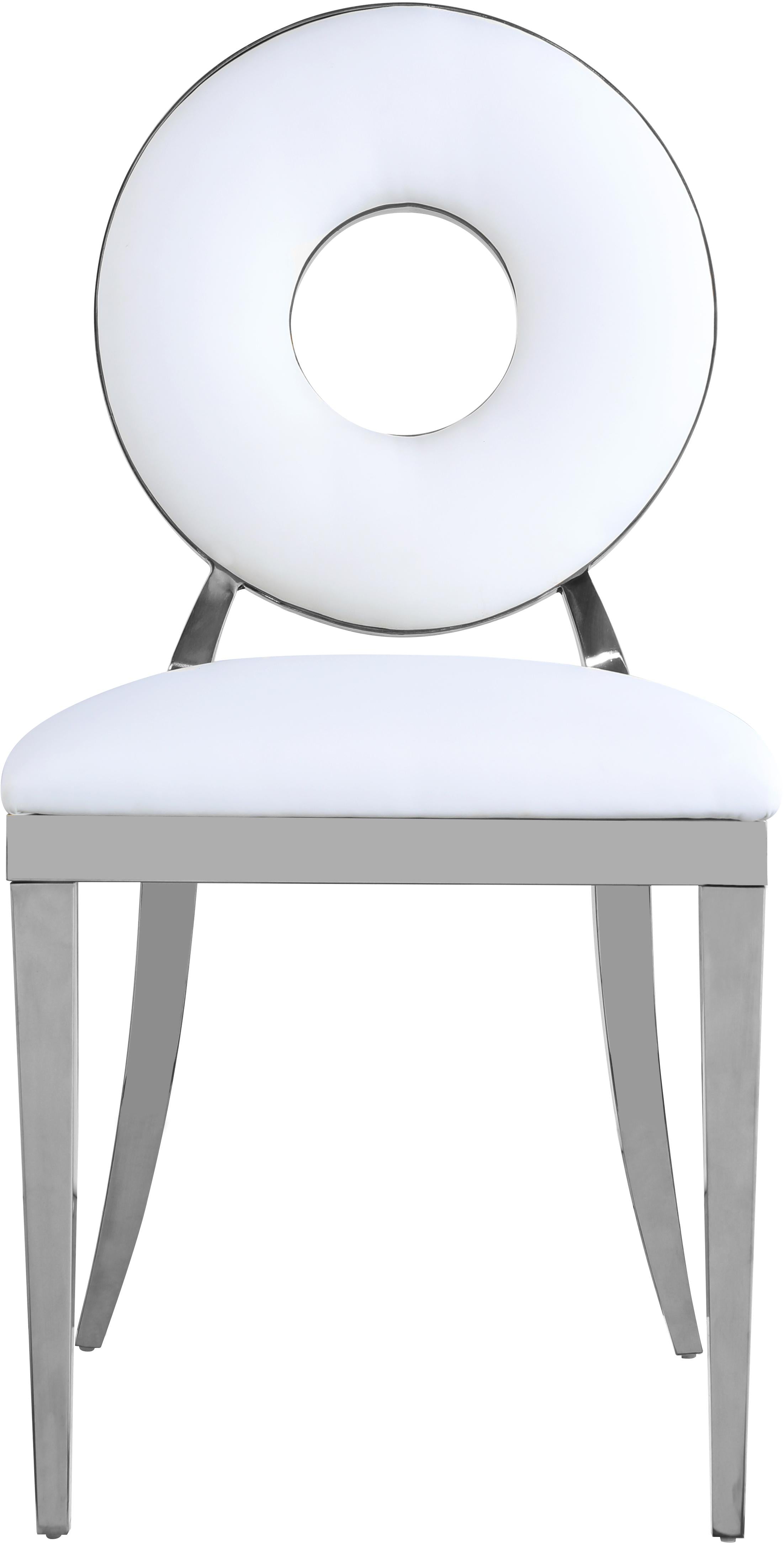 Carousel White Faux Leather Dining Chair - Luxury Home Furniture (MI)