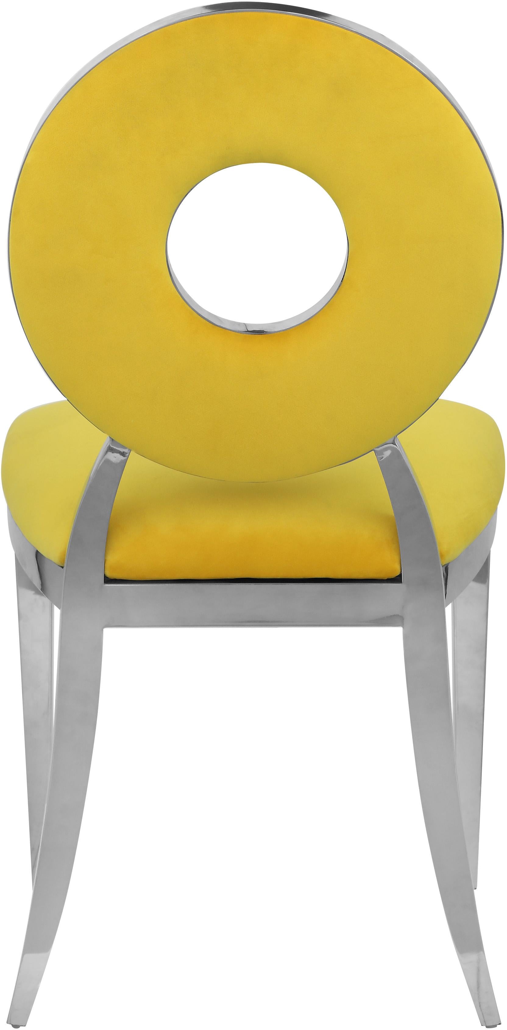 Carousel Yellow Velvet Dining Chair - Luxury Home Furniture (MI)