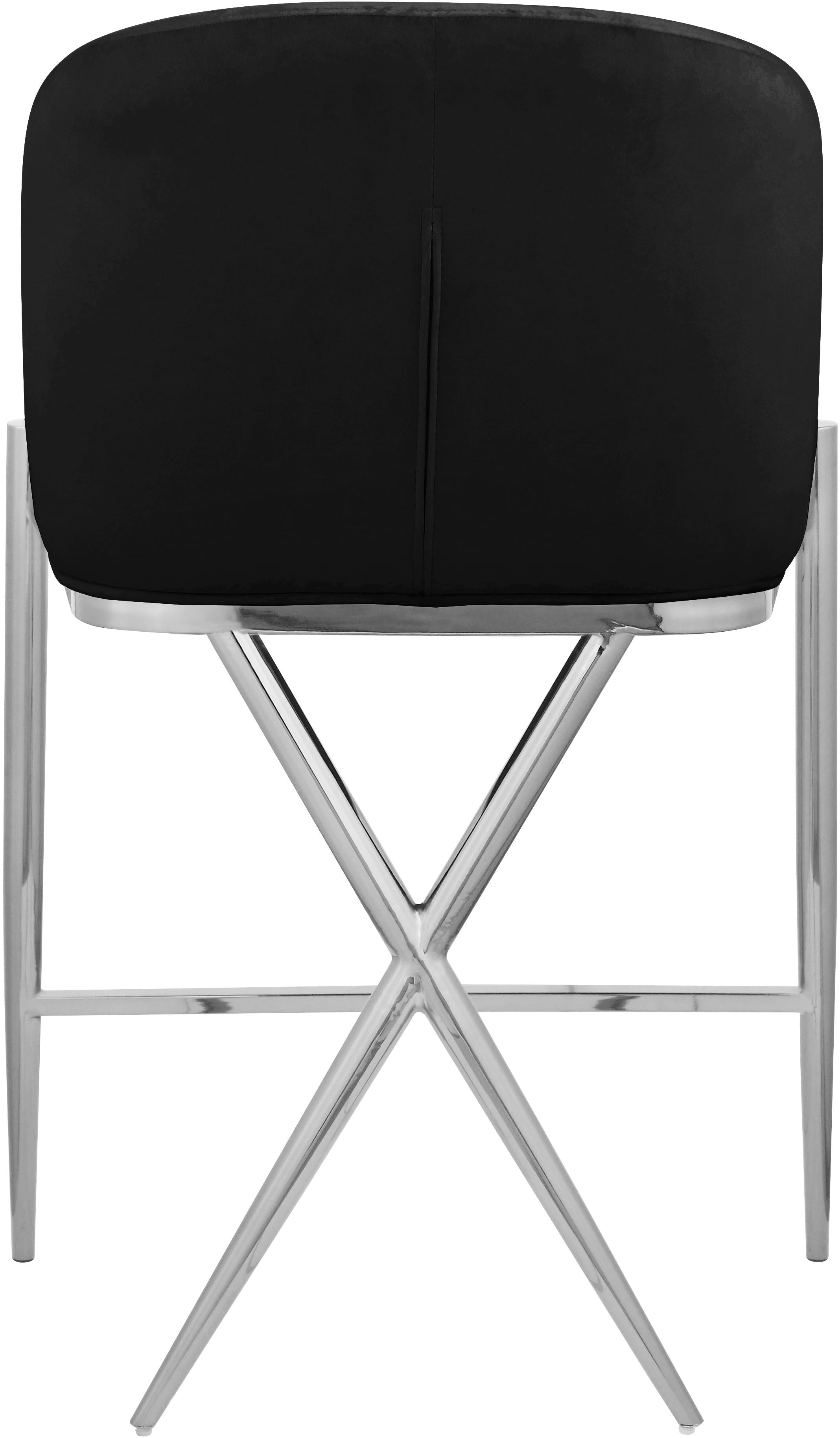 Xavier Black Velvet Counter Stool - Luxury Home Furniture (MI)