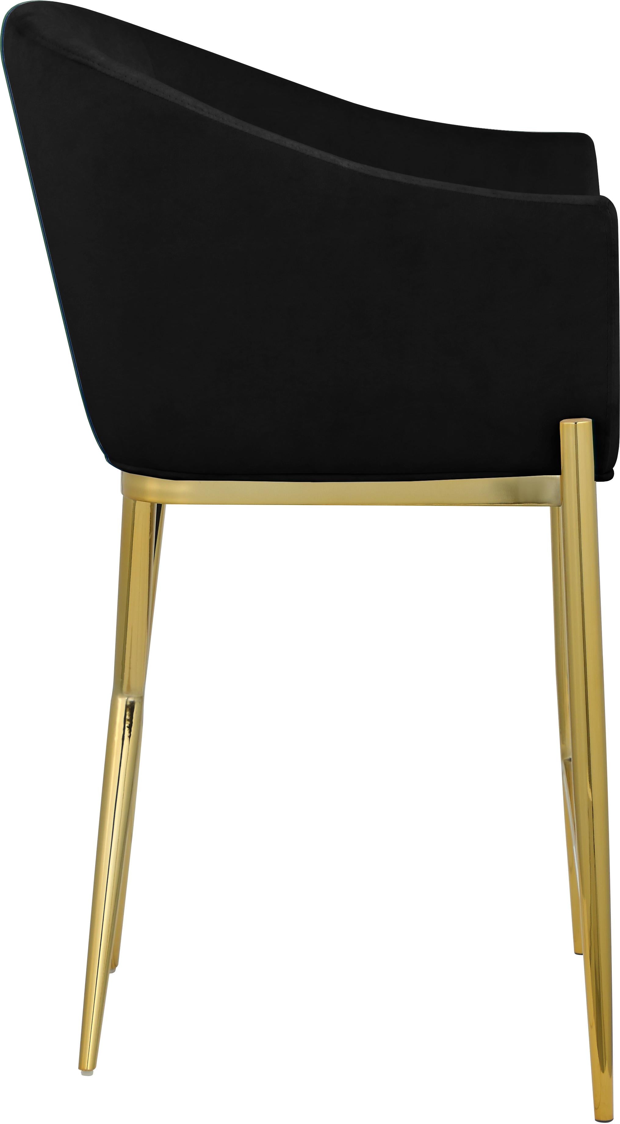 Xavier Black Velvet Counter Stool - Luxury Home Furniture (MI)