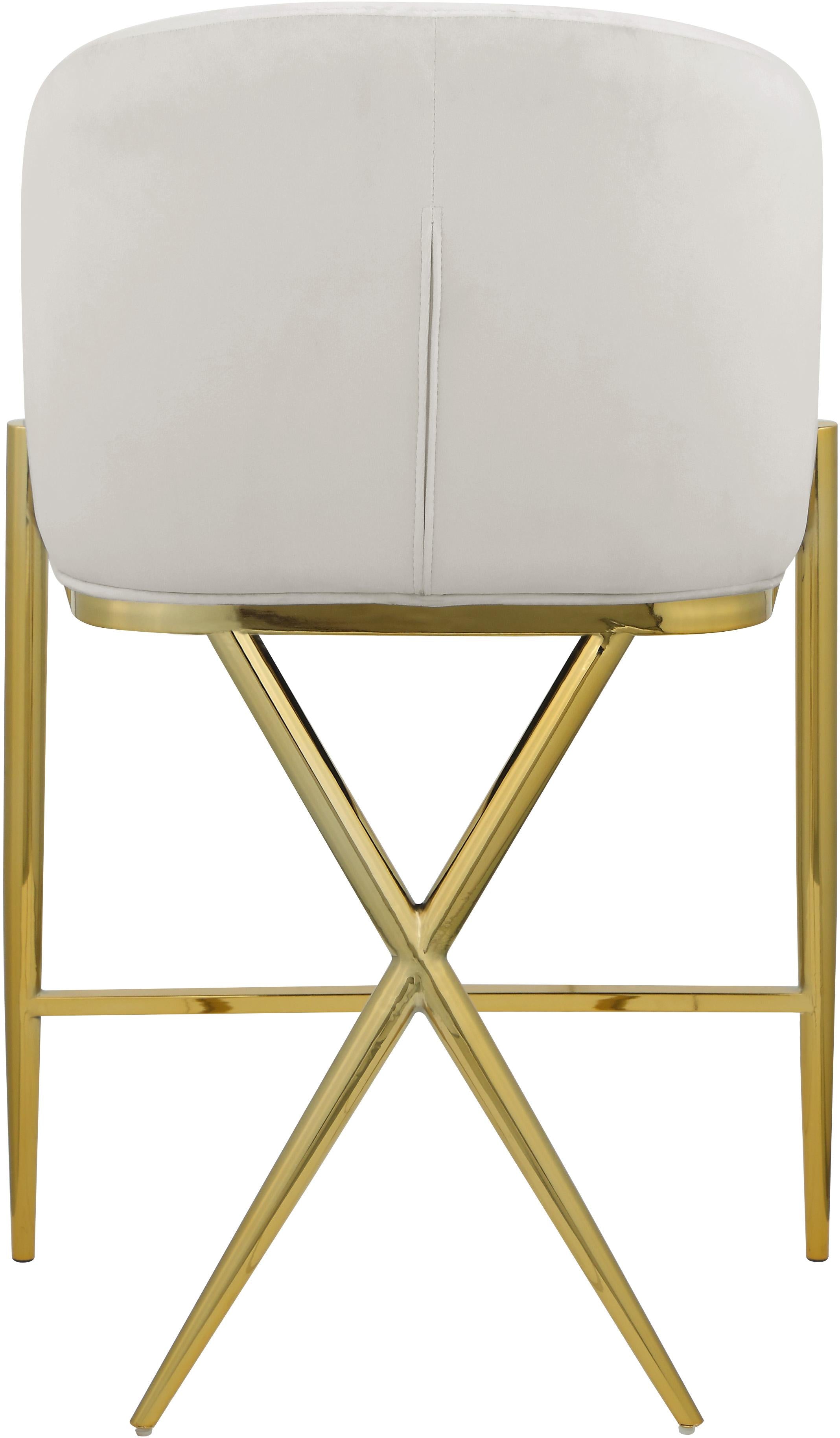 Xavier Cream Velvet Counter Stool - Luxury Home Furniture (MI)