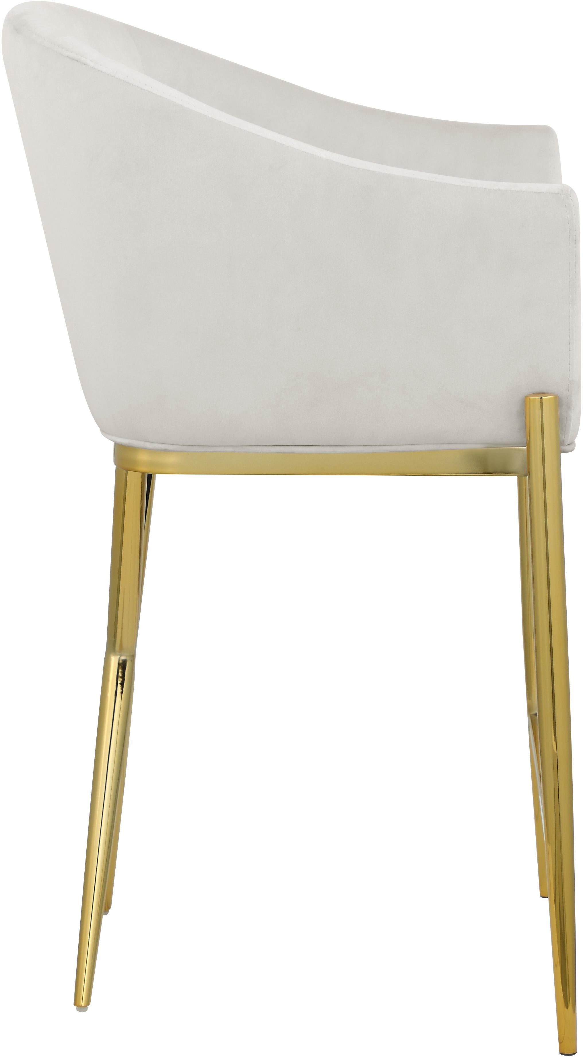 Xavier Cream Velvet Counter Stool - Luxury Home Furniture (MI)