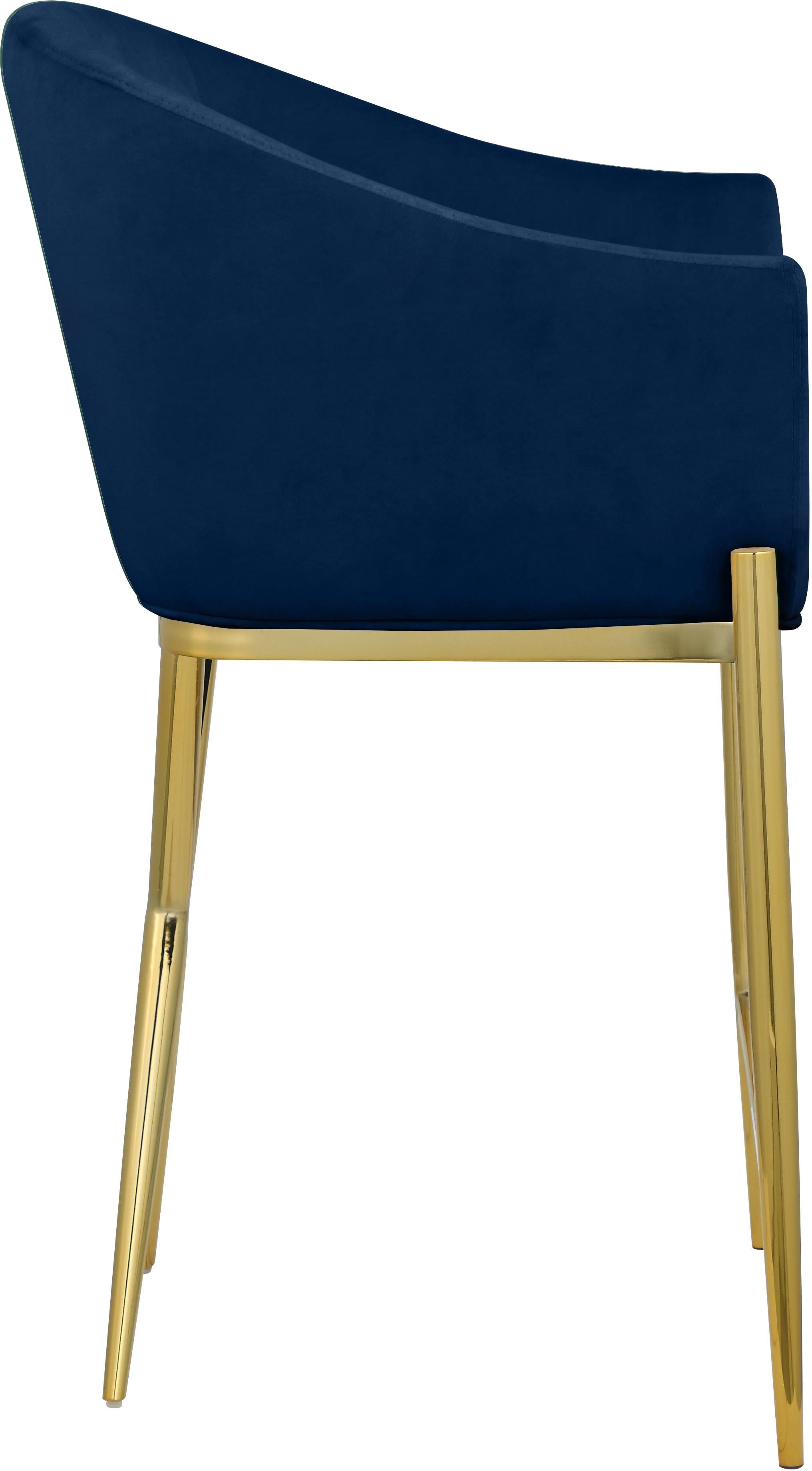 Xavier Navy Velvet Counter Stool - Luxury Home Furniture (MI)