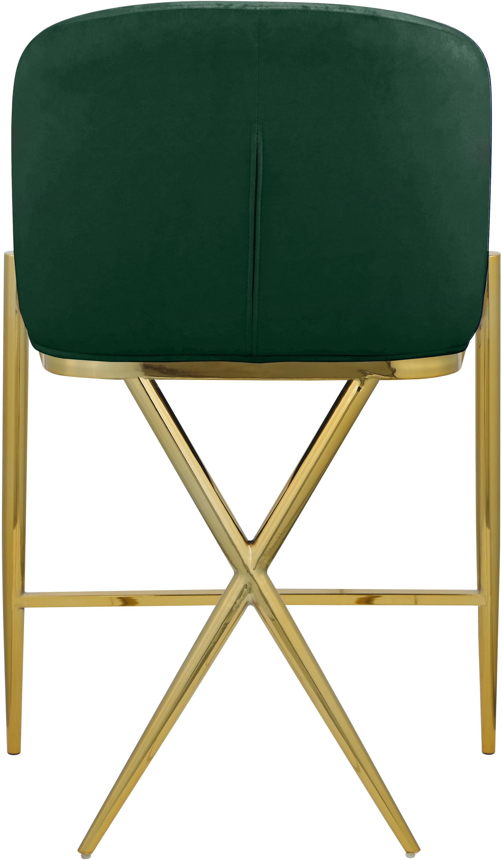 Xavier Green Velvet Counter Stool - Luxury Home Furniture (MI)