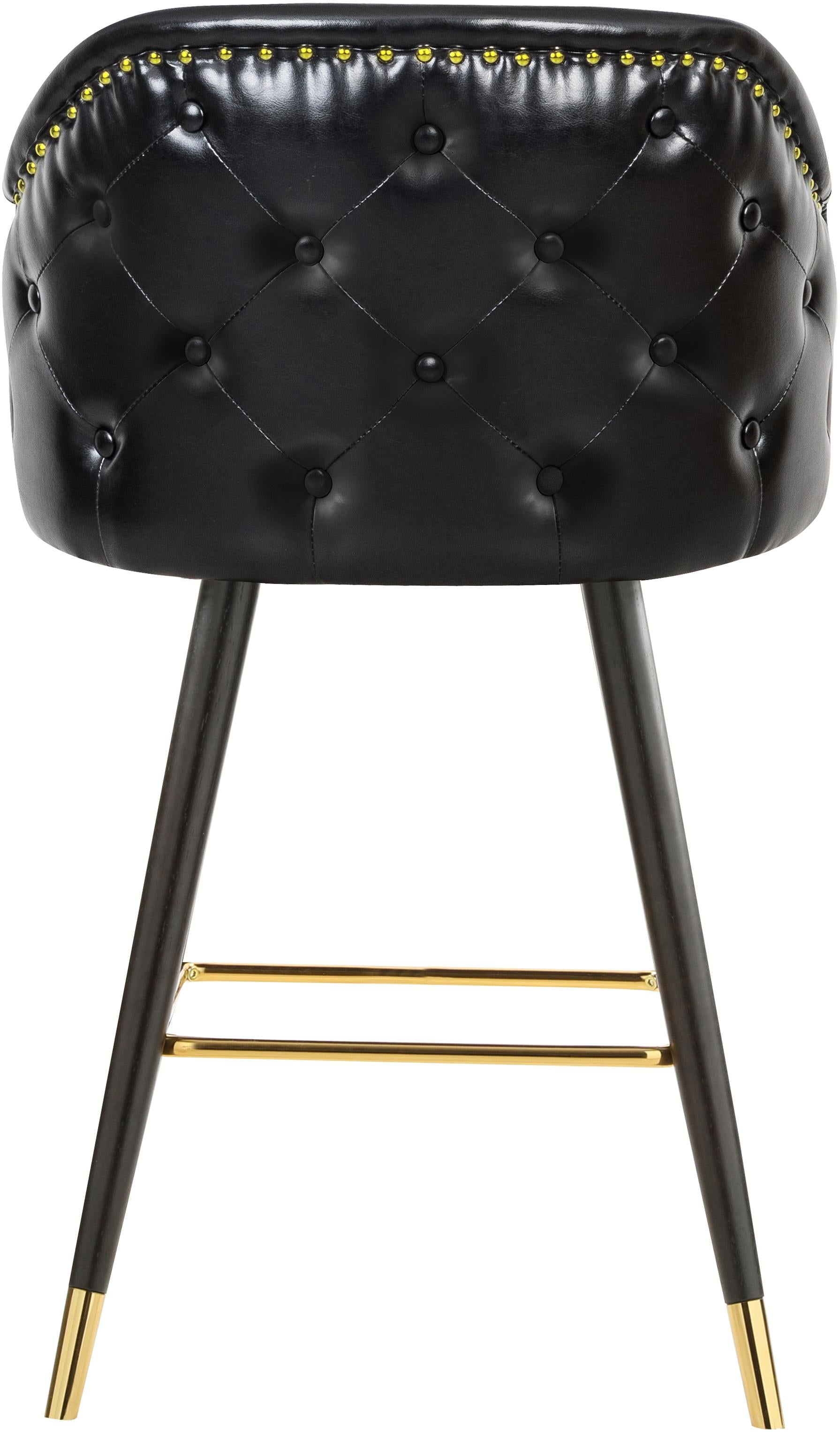 Barbosa Black Faux Leather Counter/Bar Stool - Luxury Home Furniture (MI)