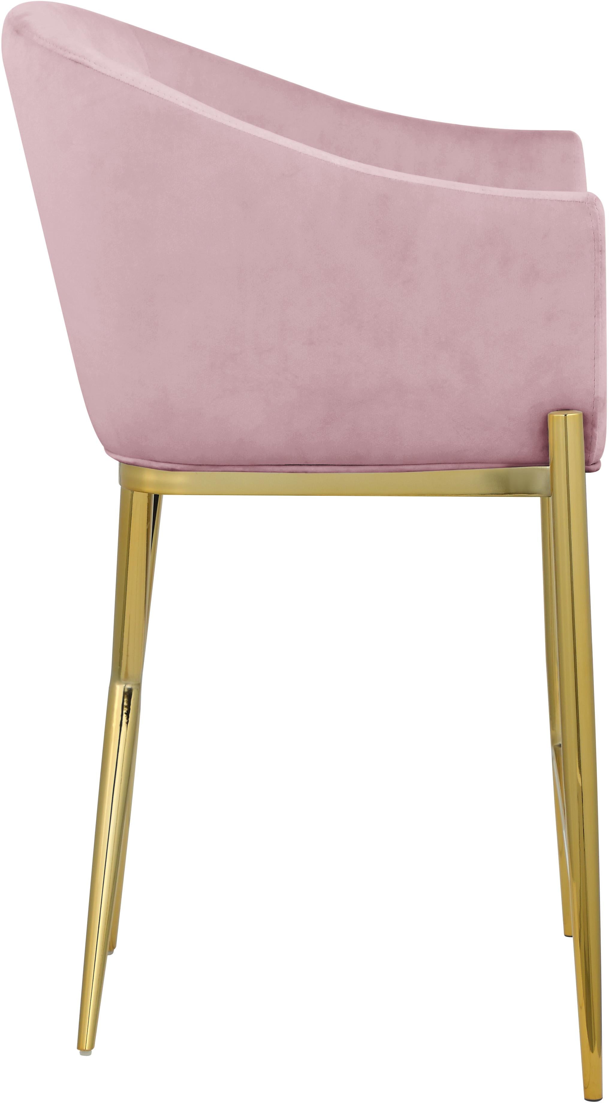 Xavier Pink Velvet Counter Stool - Luxury Home Furniture (MI)