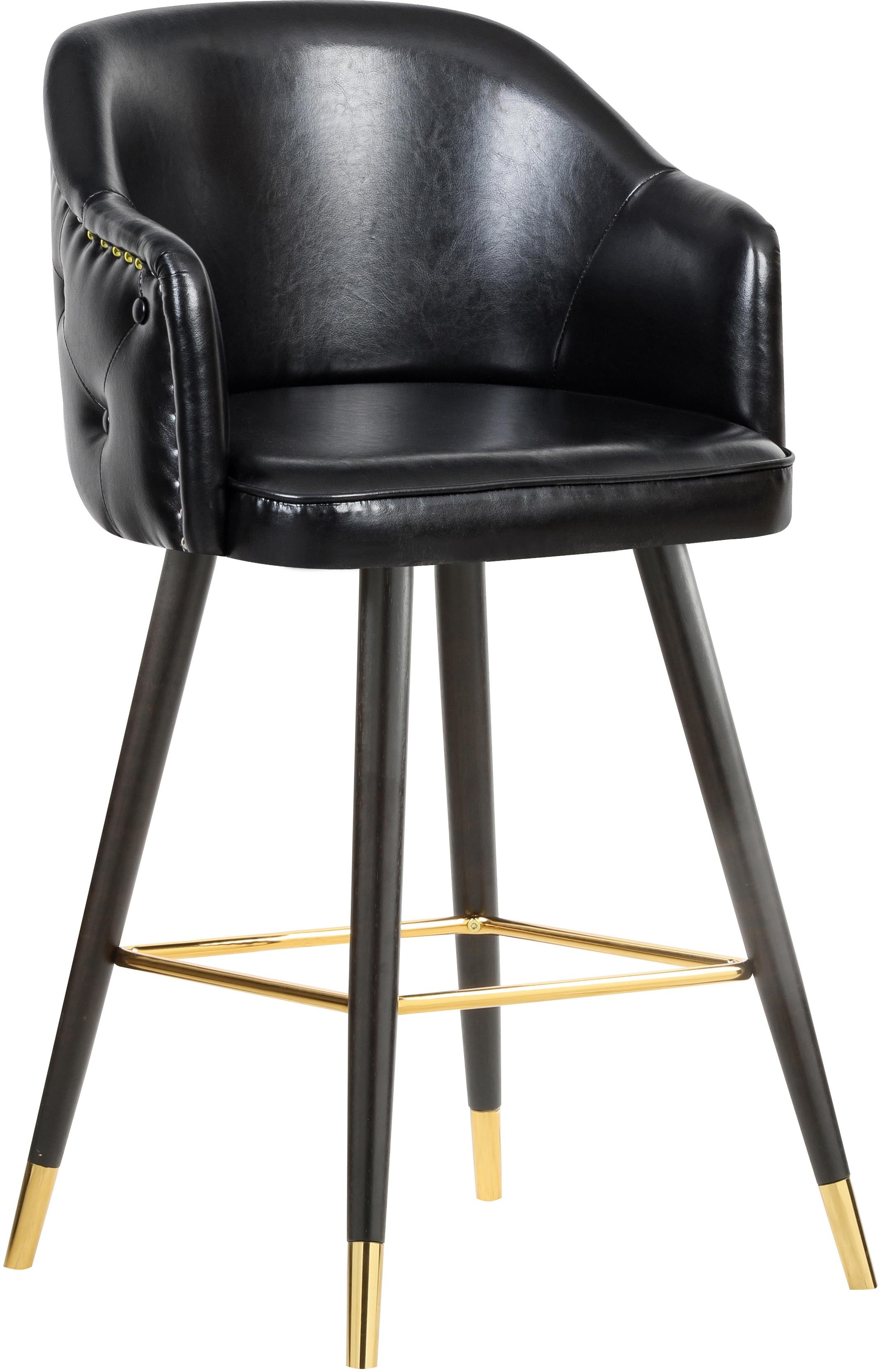 Barbosa Black Faux Leather Counter/Bar Stool - Luxury Home Furniture (MI)