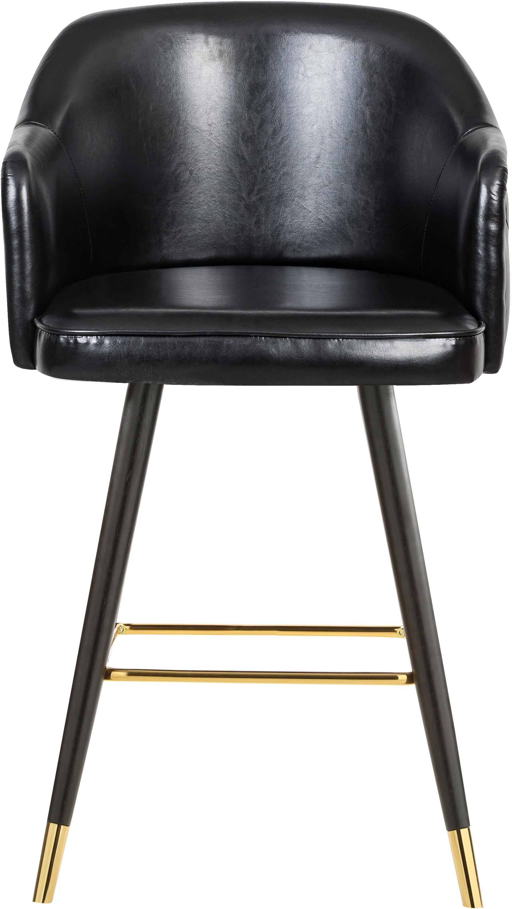 Barbosa Black Faux Leather Counter/Bar Stool - Luxury Home Furniture (MI)
