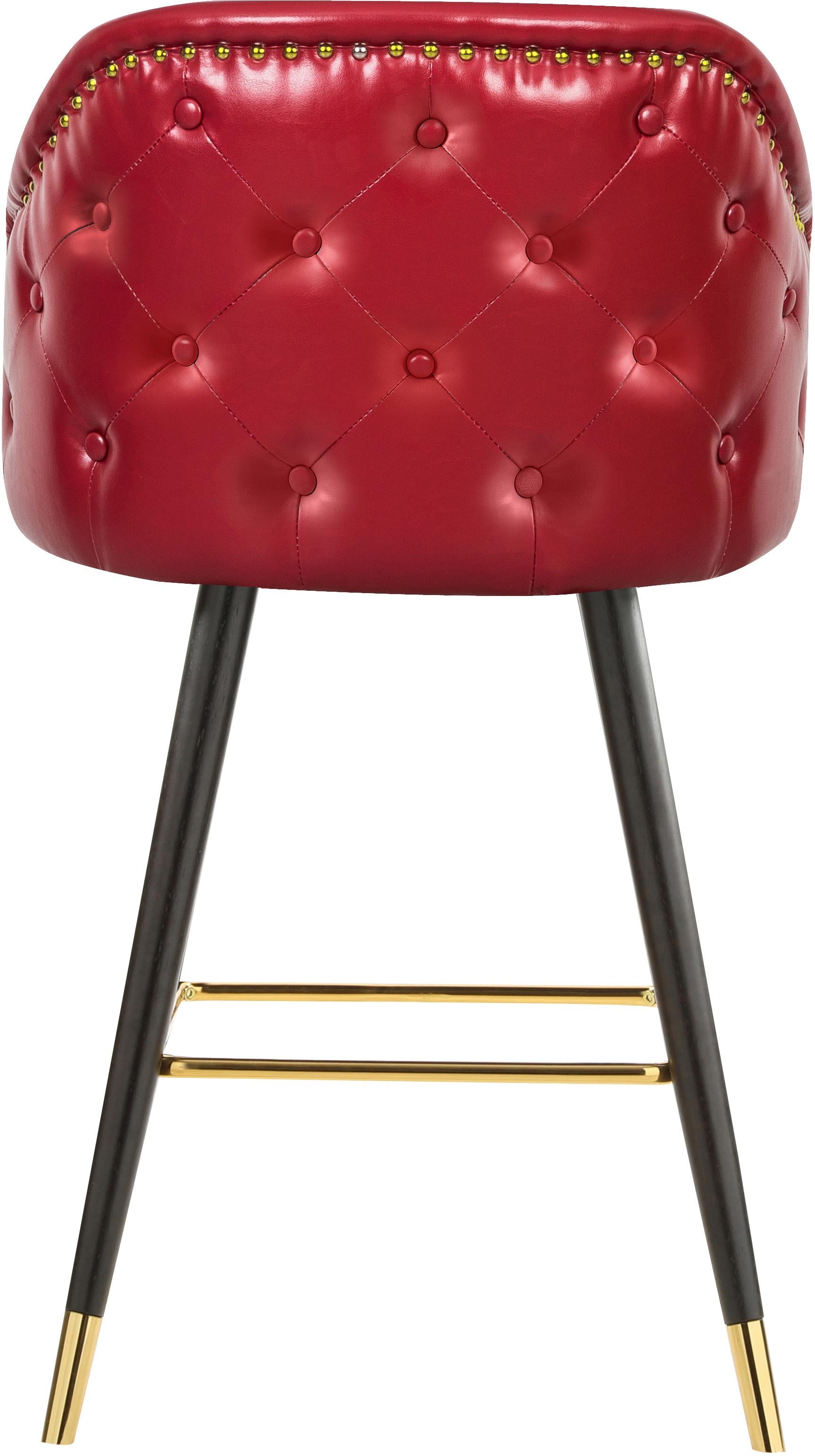 Barbosa Red Faux Leather Counter/Bar Stool - Luxury Home Furniture (MI)