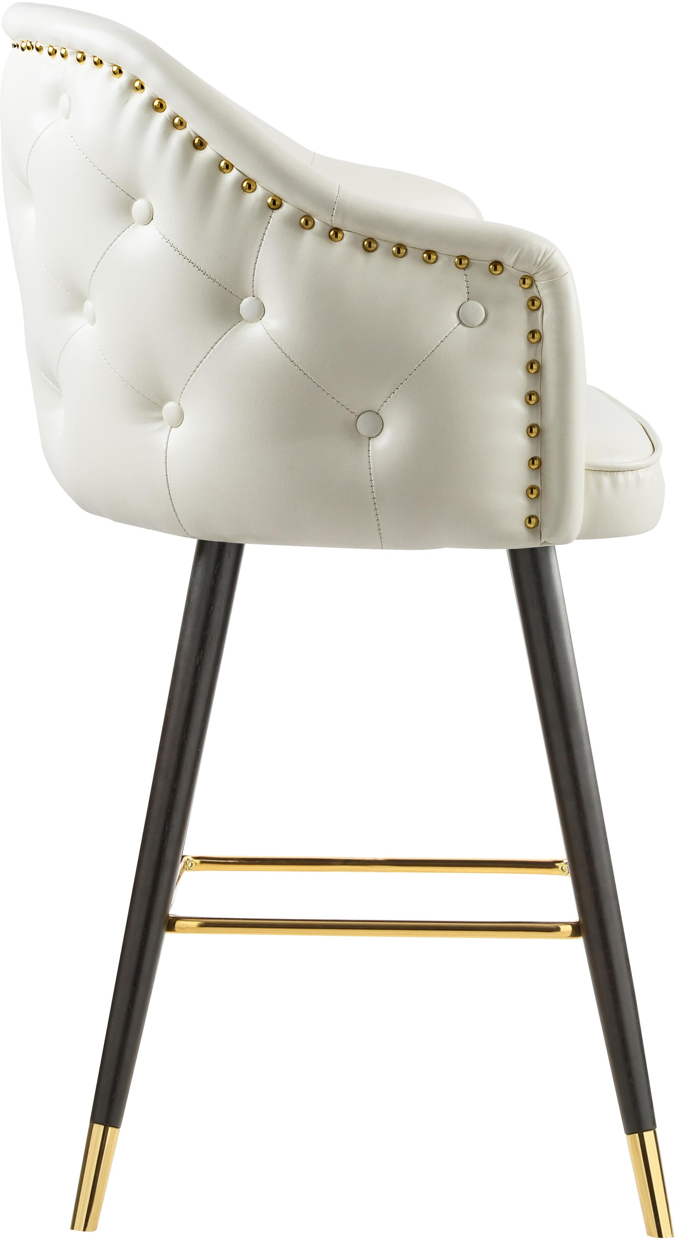 Barbosa White Faux Leather Counter/Bar Stool - Luxury Home Furniture (MI)