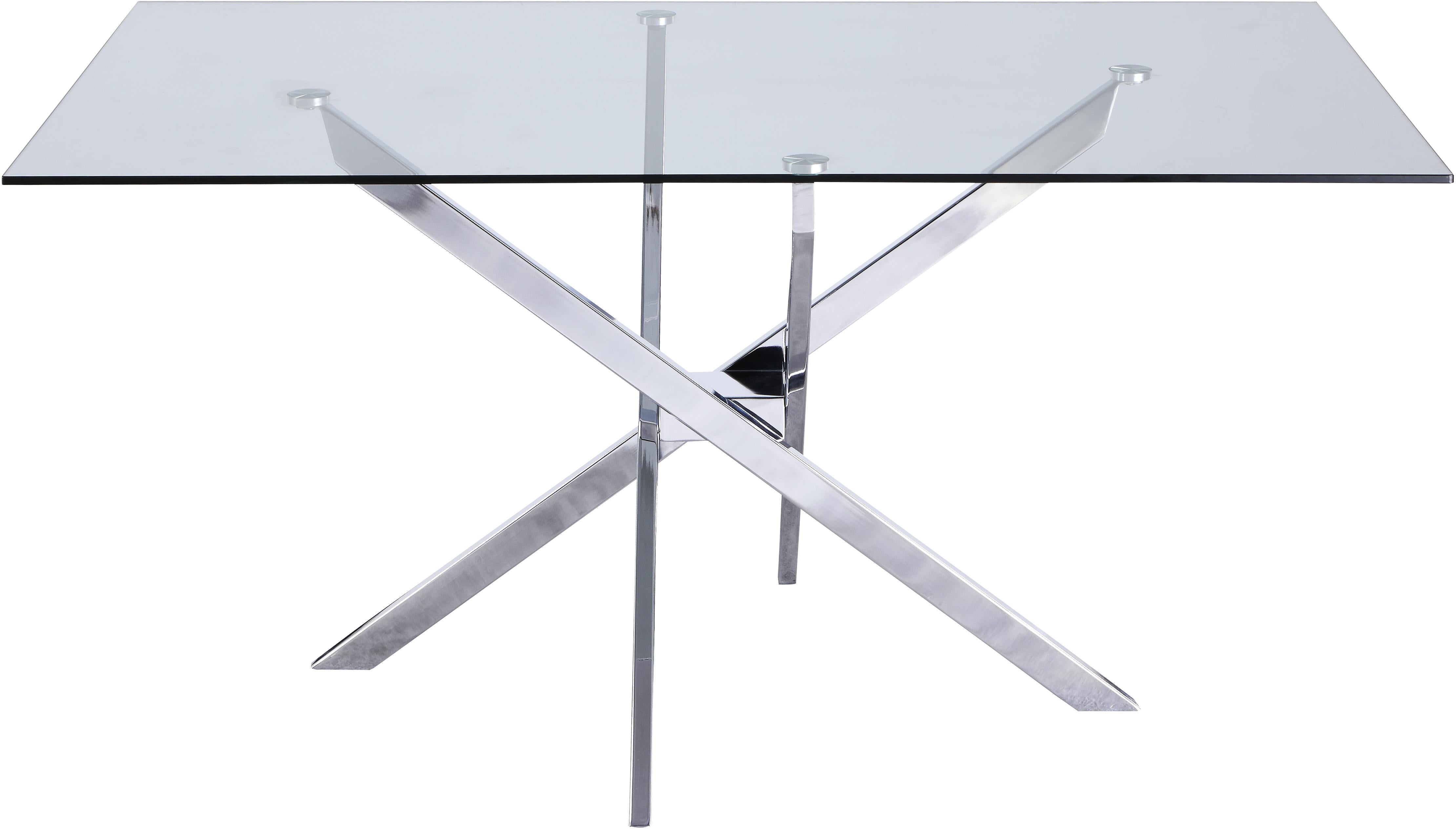Xander Chrome Dining Table - Luxury Home Furniture (MI)