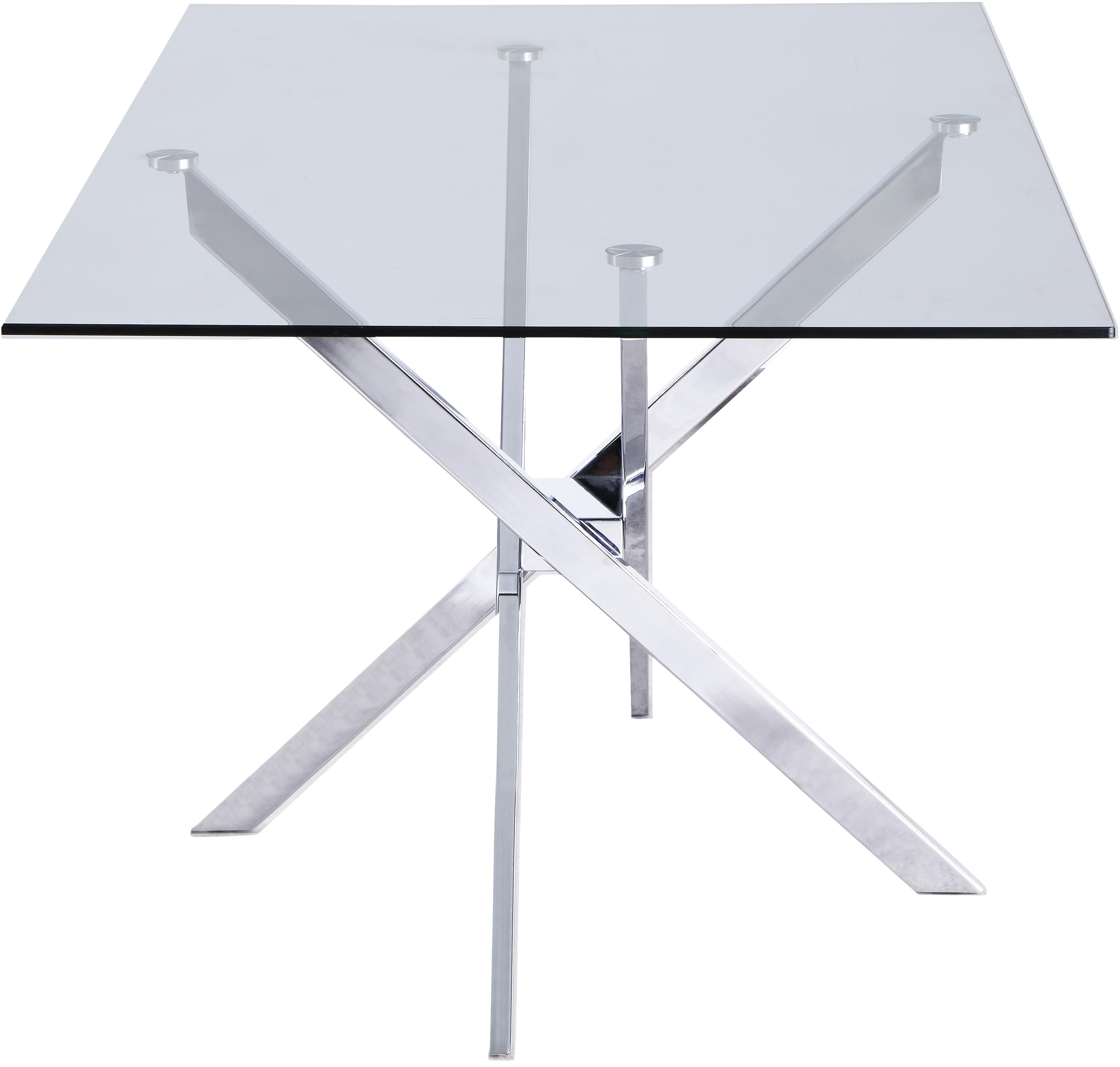 Xander Chrome Dining Table - Luxury Home Furniture (MI)