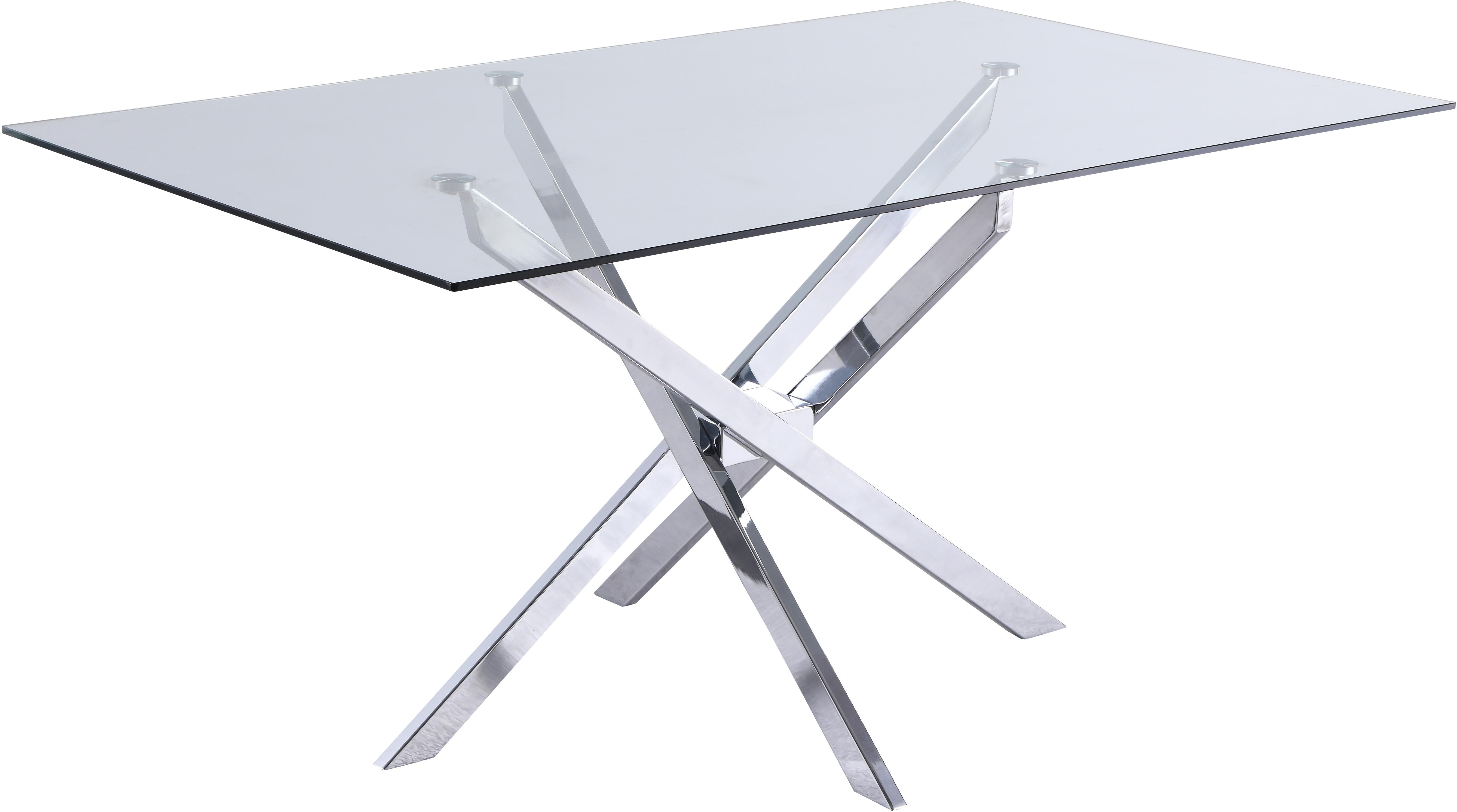 Xander Chrome Dining Table - Luxury Home Furniture (MI)