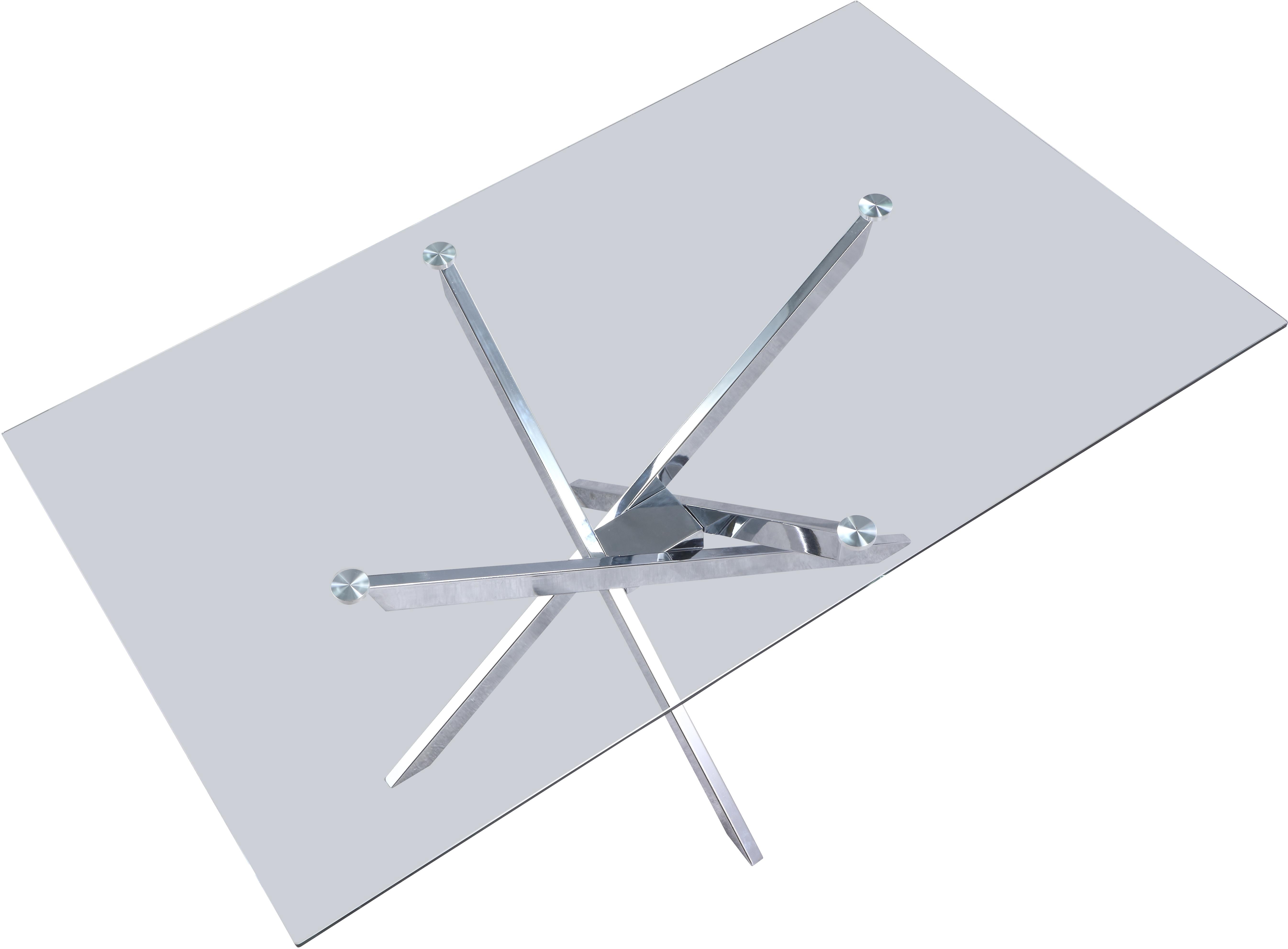 Xander Chrome Dining Table - Luxury Home Furniture (MI)