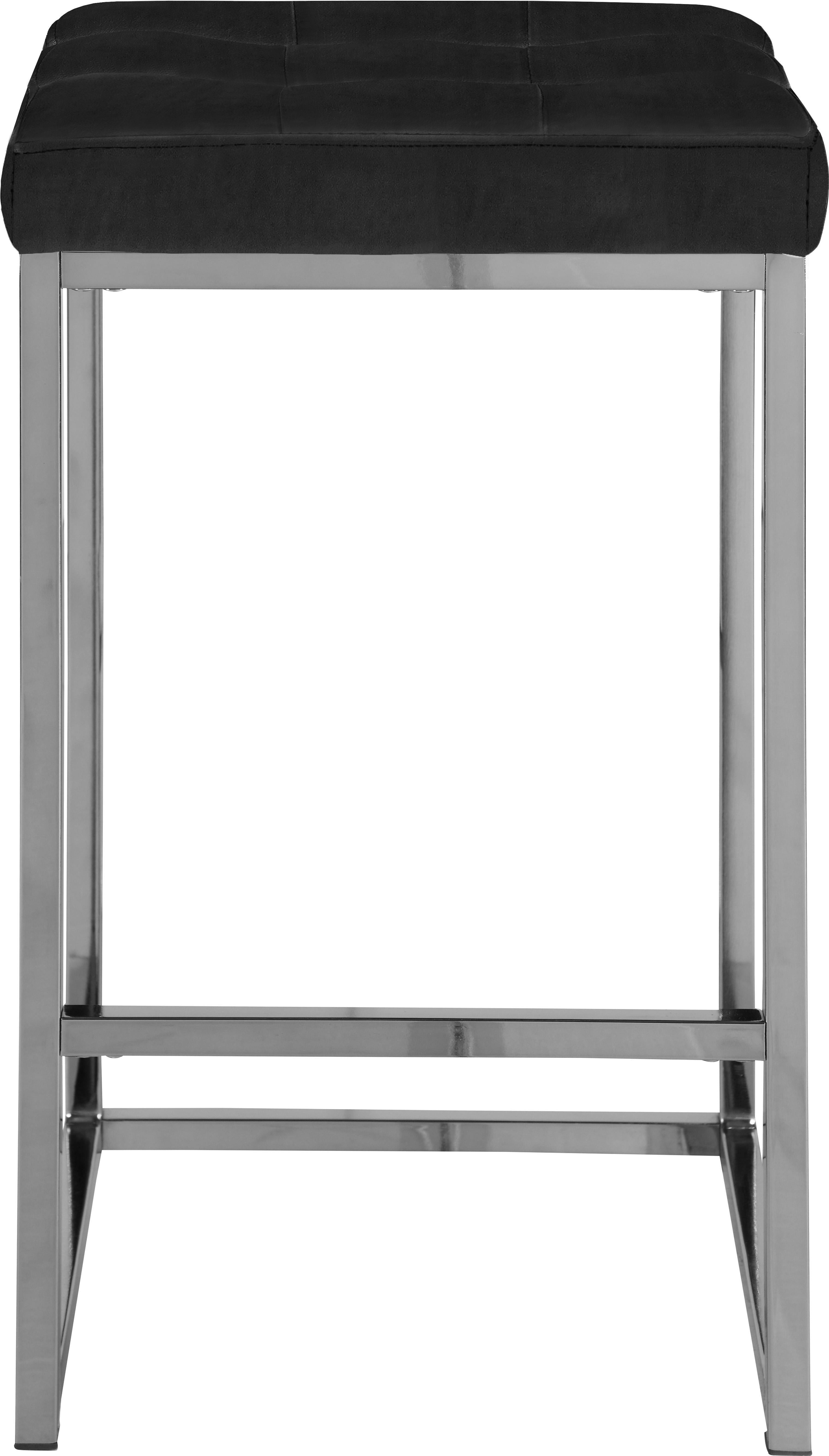 Nicola Black Velvet Stool - Luxury Home Furniture (MI)