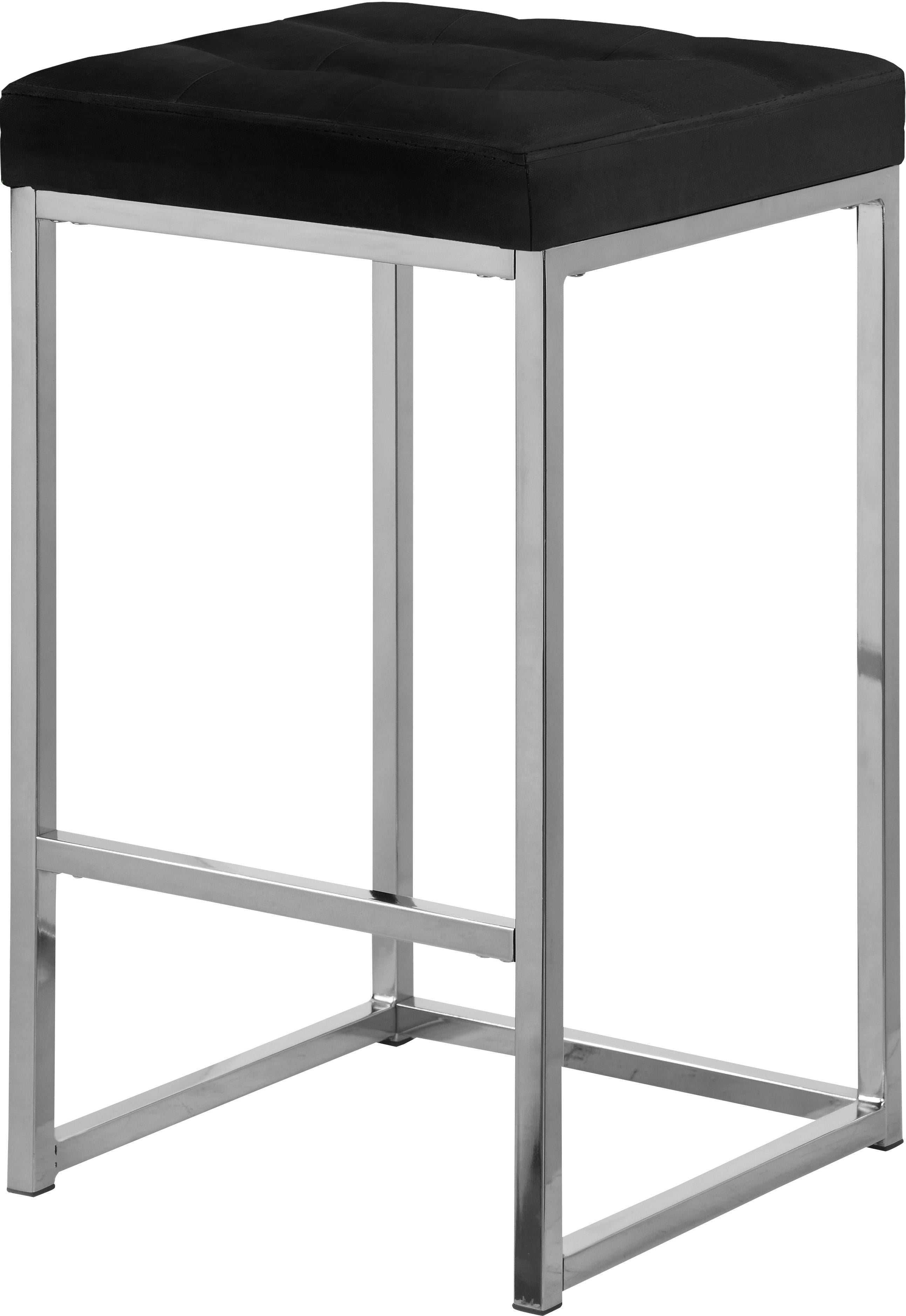 Nicola Black Velvet Stool - Luxury Home Furniture (MI)