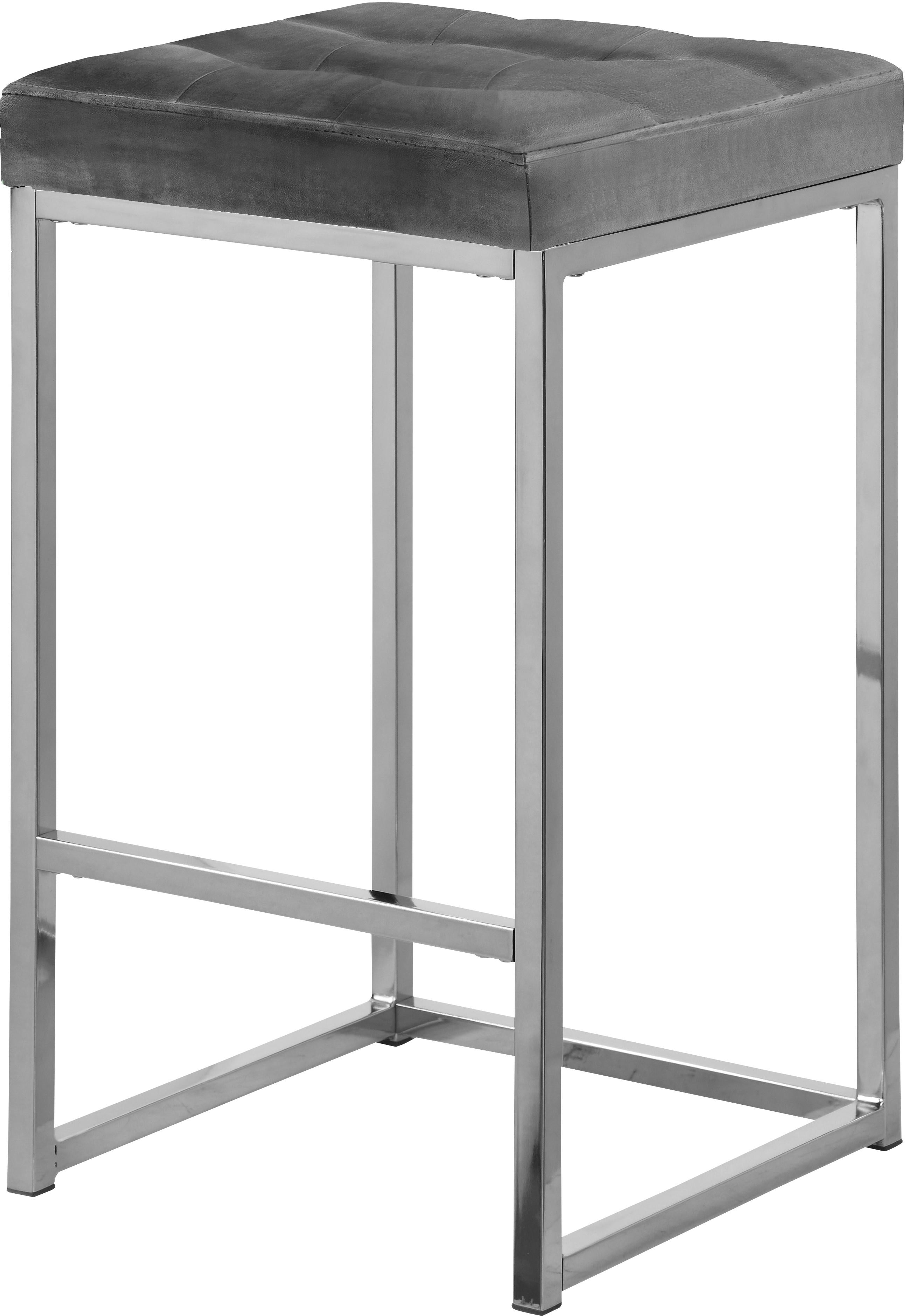 Nicola Grey Velvet Stool - Luxury Home Furniture (MI)