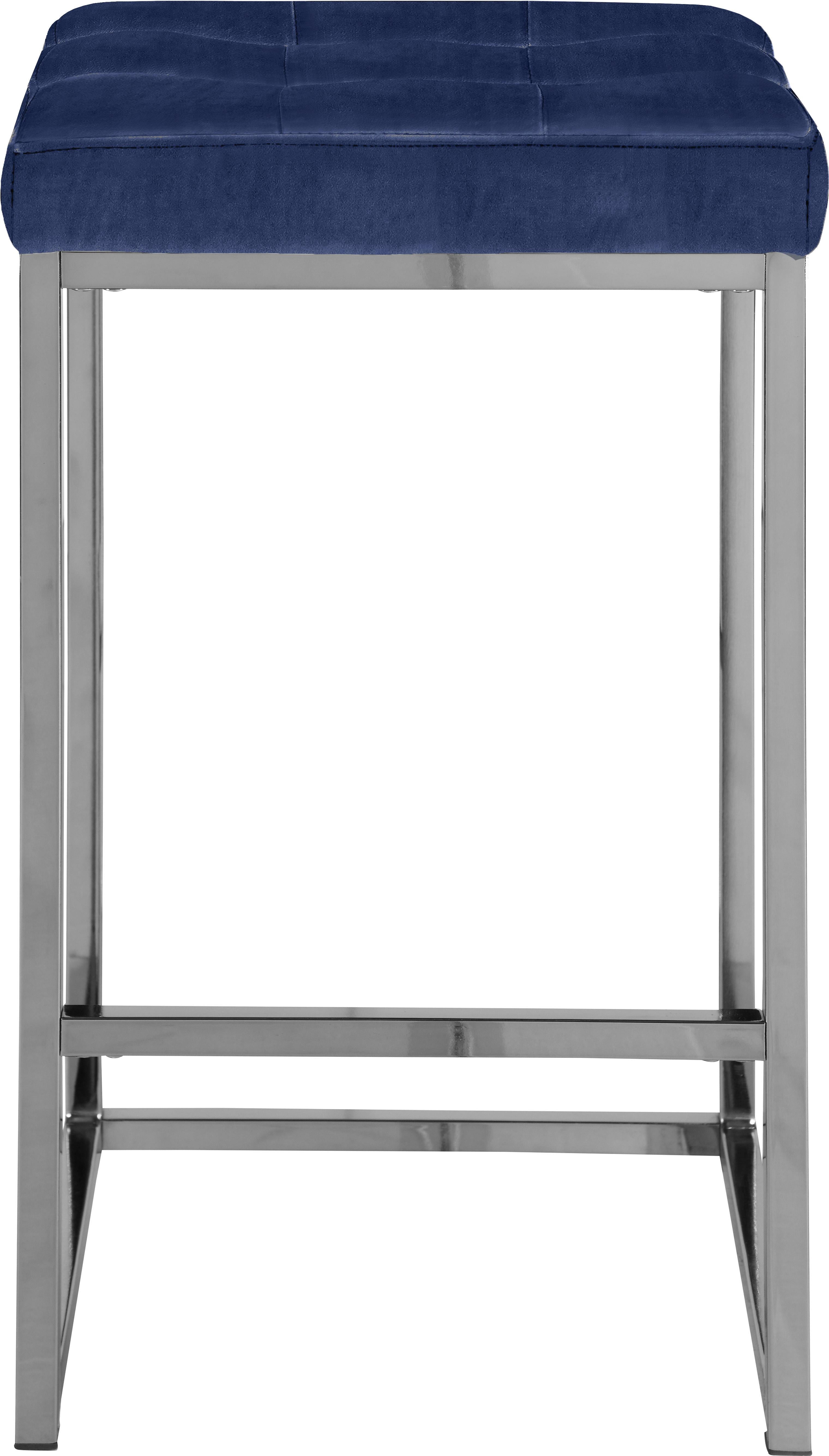 Nicola Navy Velvet Stool - Luxury Home Furniture (MI)