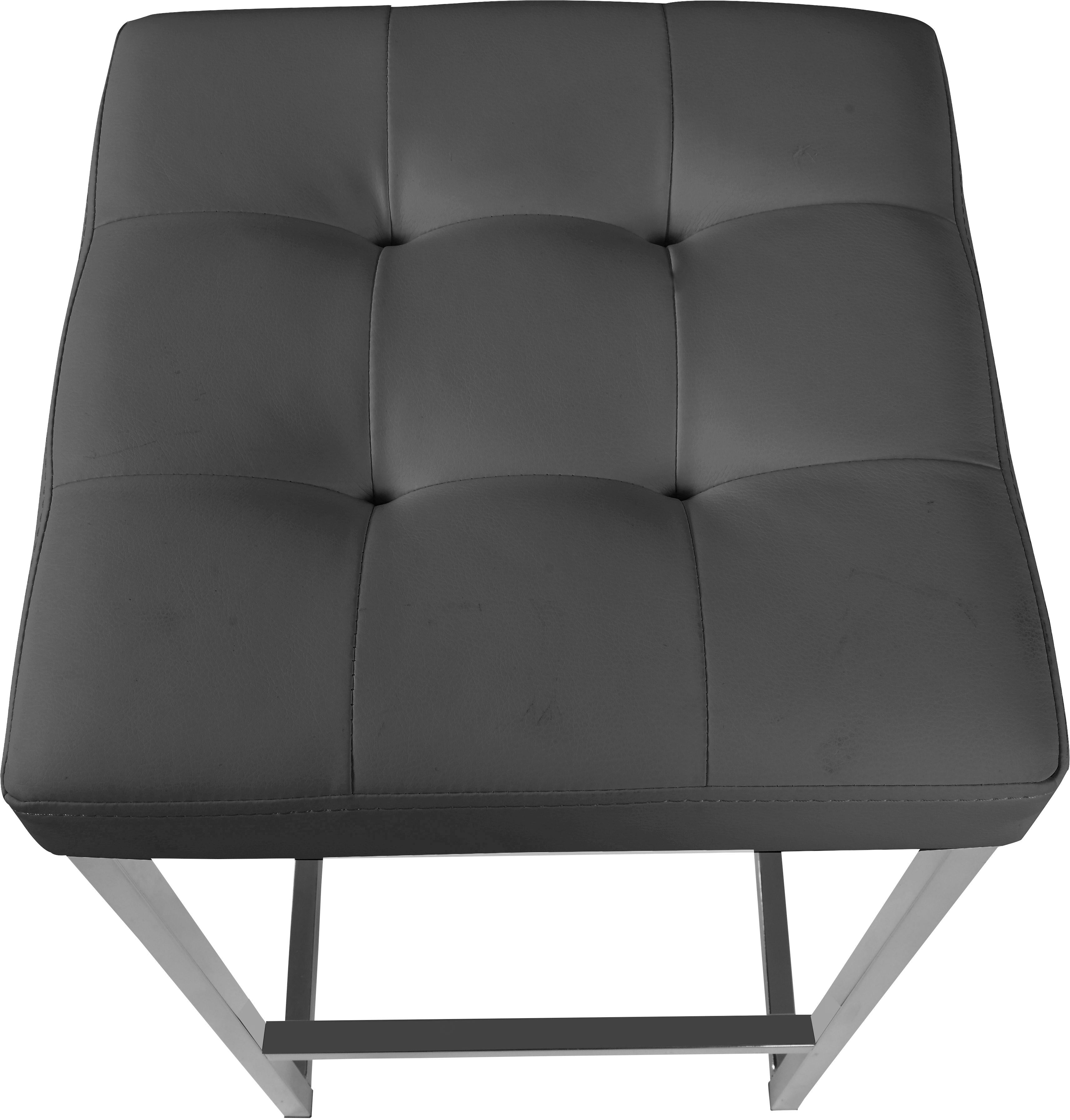 Nicola Grey Faux Leather Stool - Luxury Home Furniture (MI)