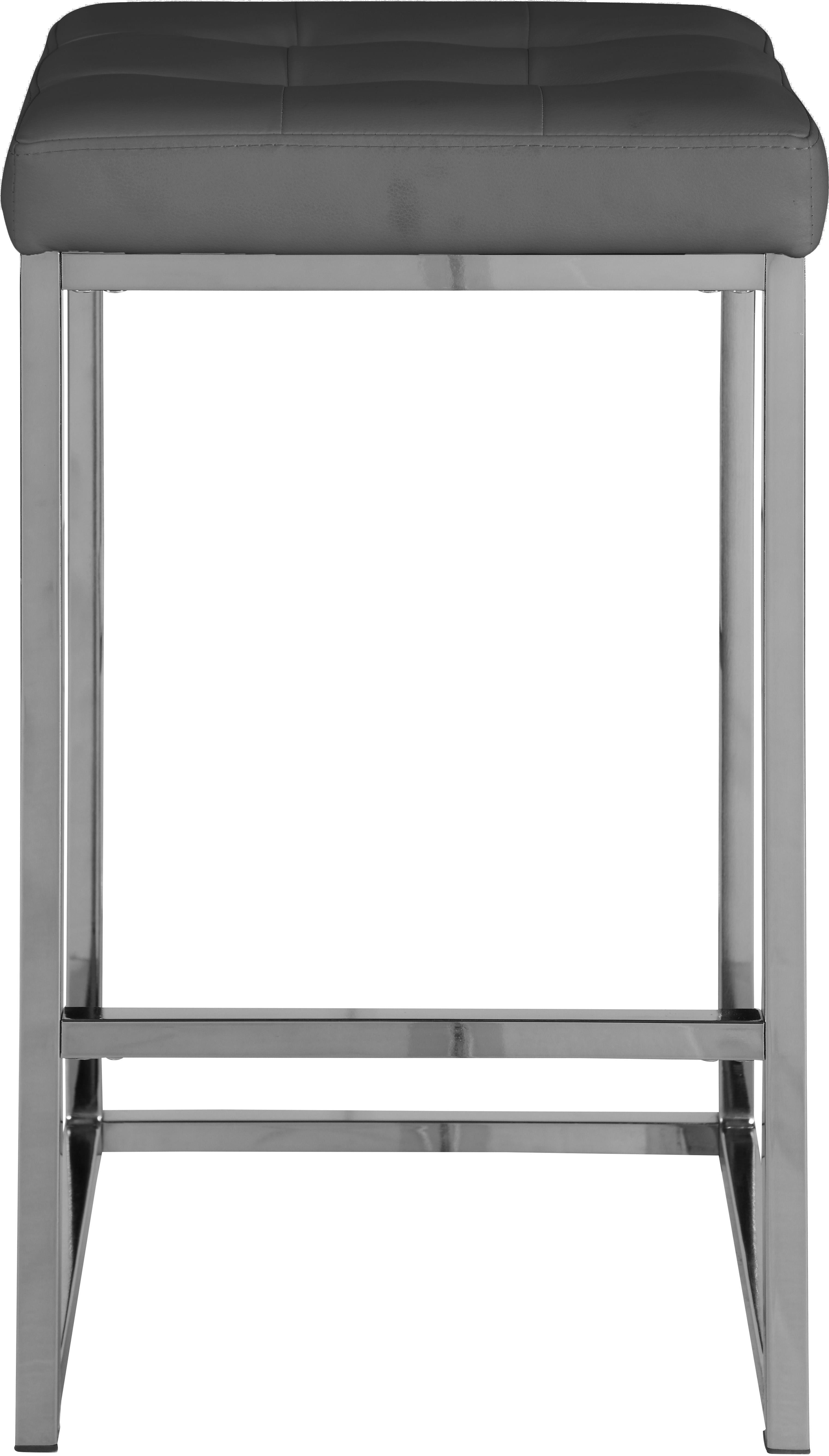Nicola Grey Faux Leather Stool - Luxury Home Furniture (MI)