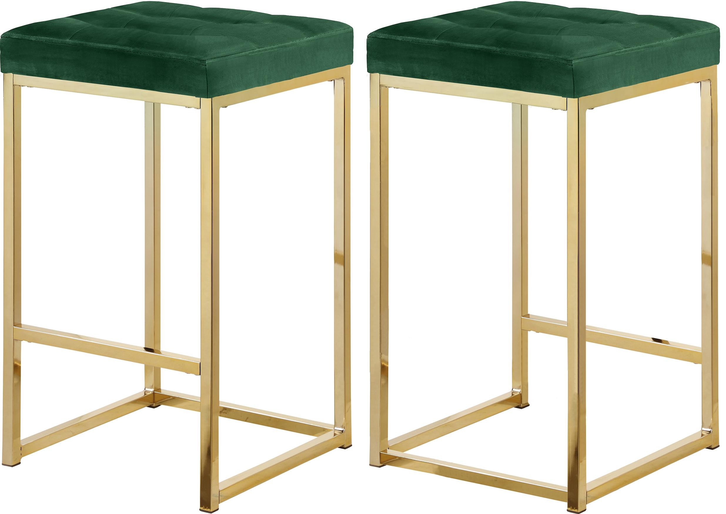 Nicola Green Velvet Stool - Luxury Home Furniture (MI)