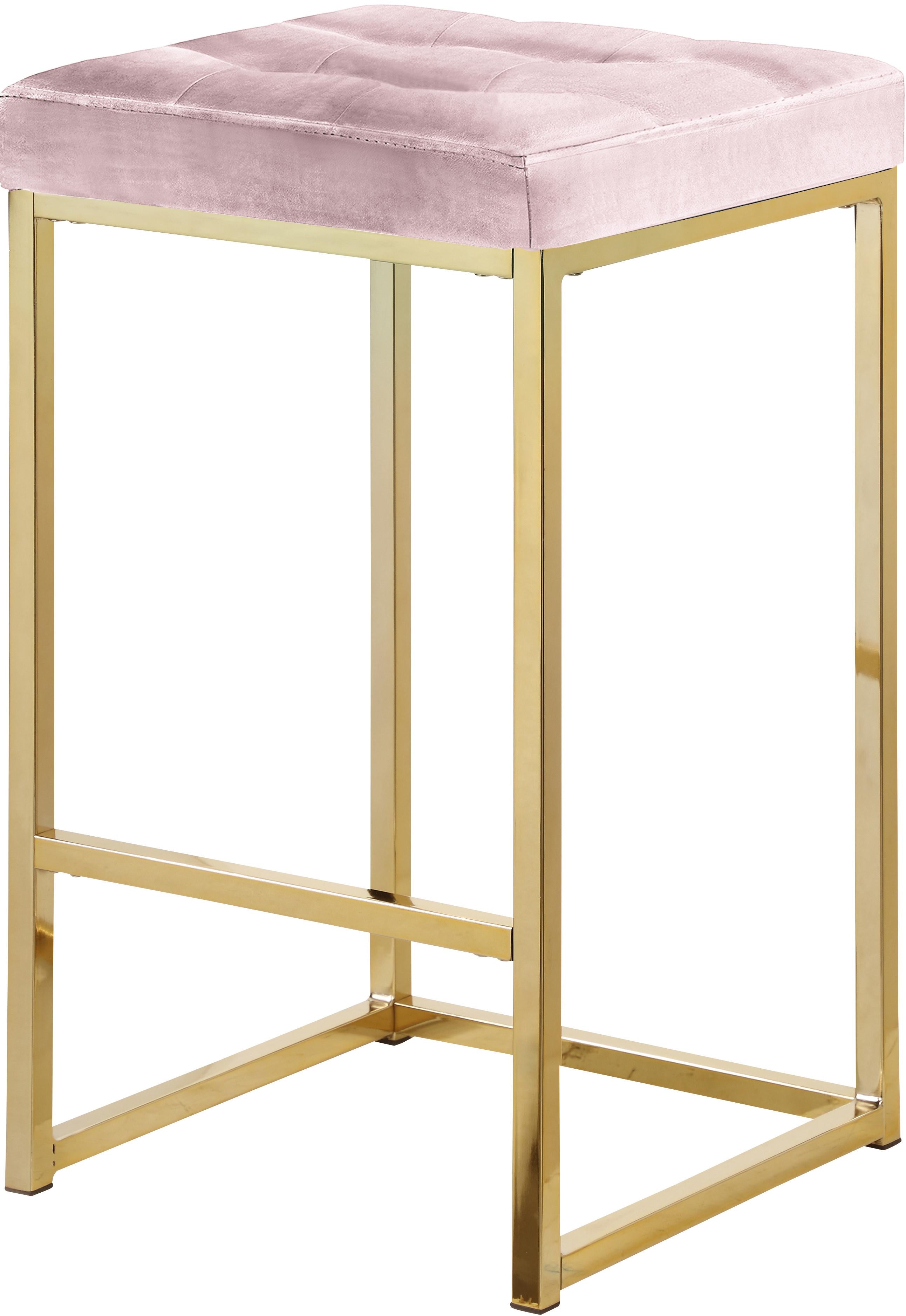 Nicola Pink Velvet Stool - Luxury Home Furniture (MI)