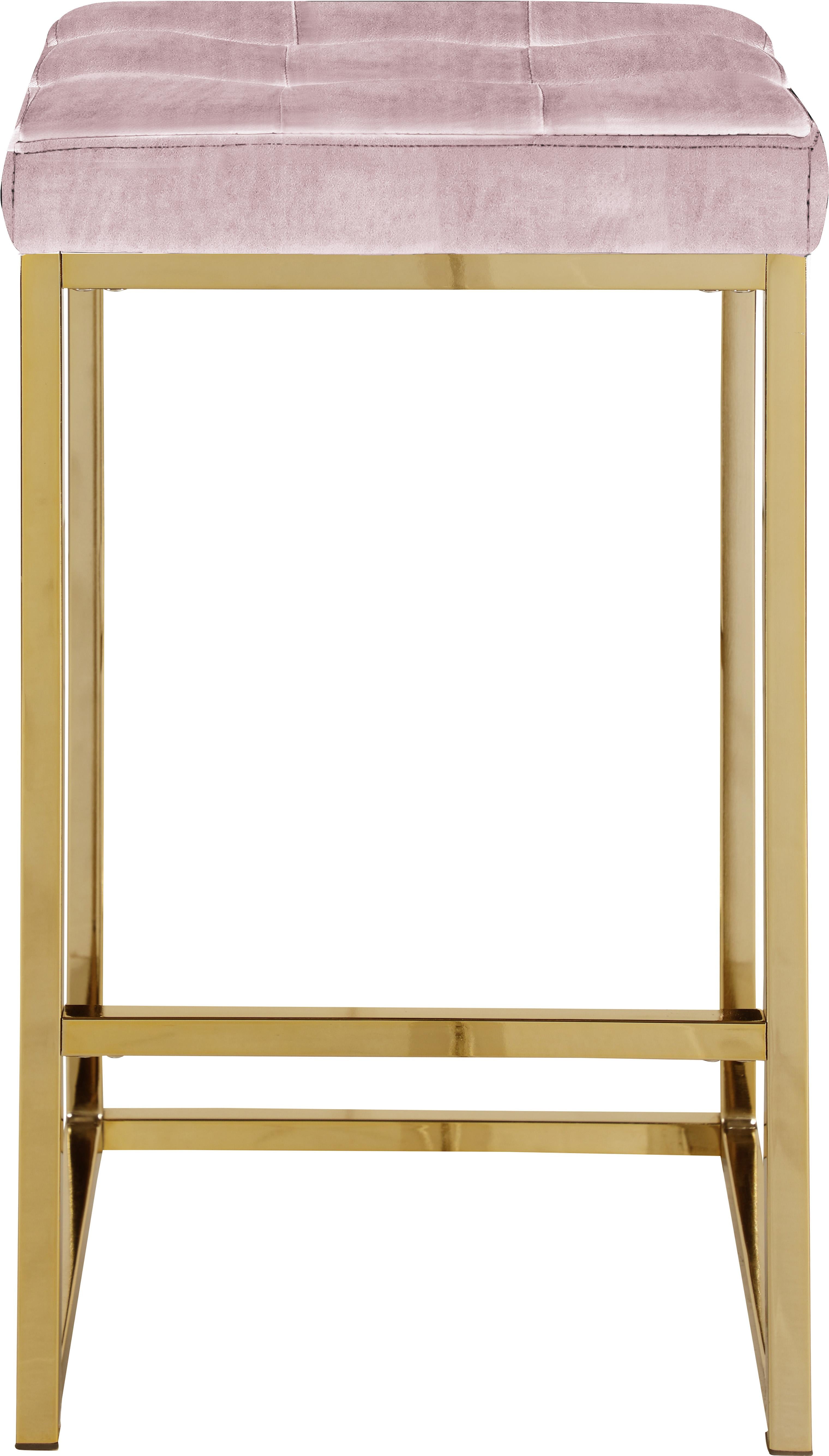 Nicola Pink Velvet Stool - Luxury Home Furniture (MI)