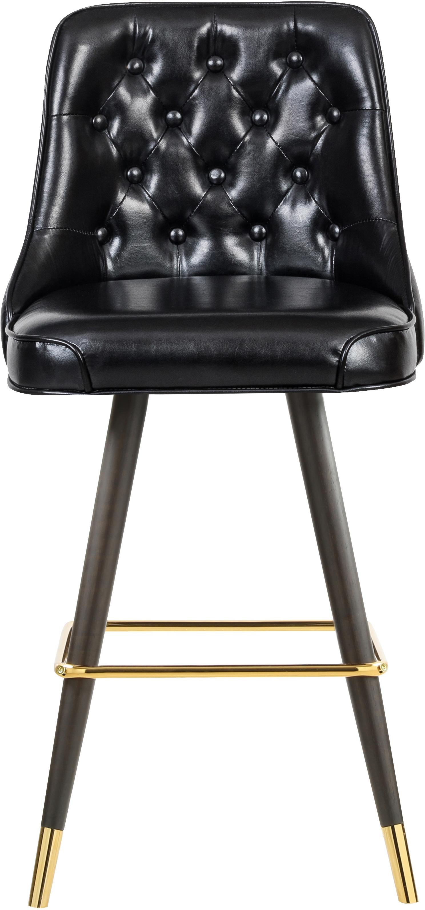 Portnoy Black Faux Leather Counter/Bar Stool - Luxury Home Furniture (MI)